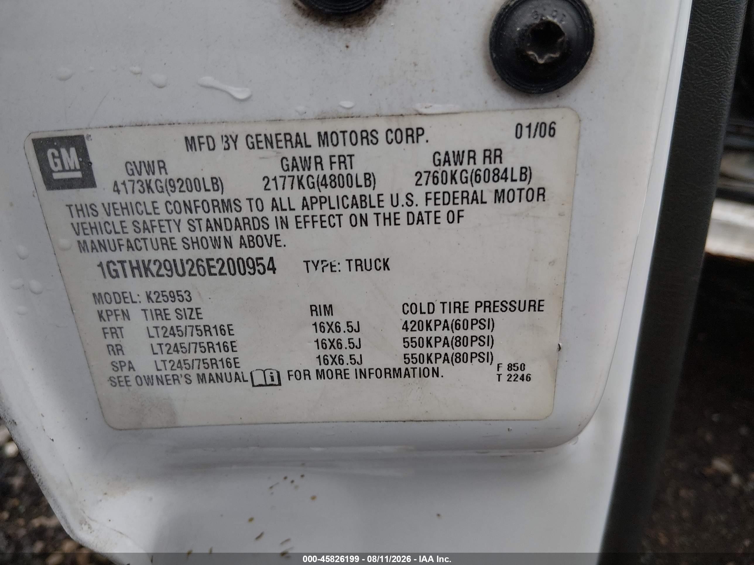 2006 Gmc Sierra 2500hd Sl White vin: 1GTHK29U26E200954
