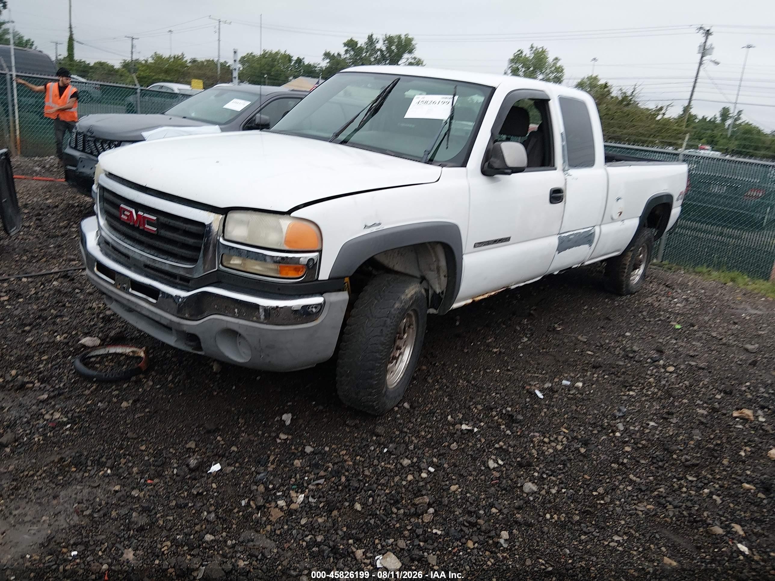 2006 Gmc Sierra 2500hd Sl White vin: 1GTHK29U26E200954