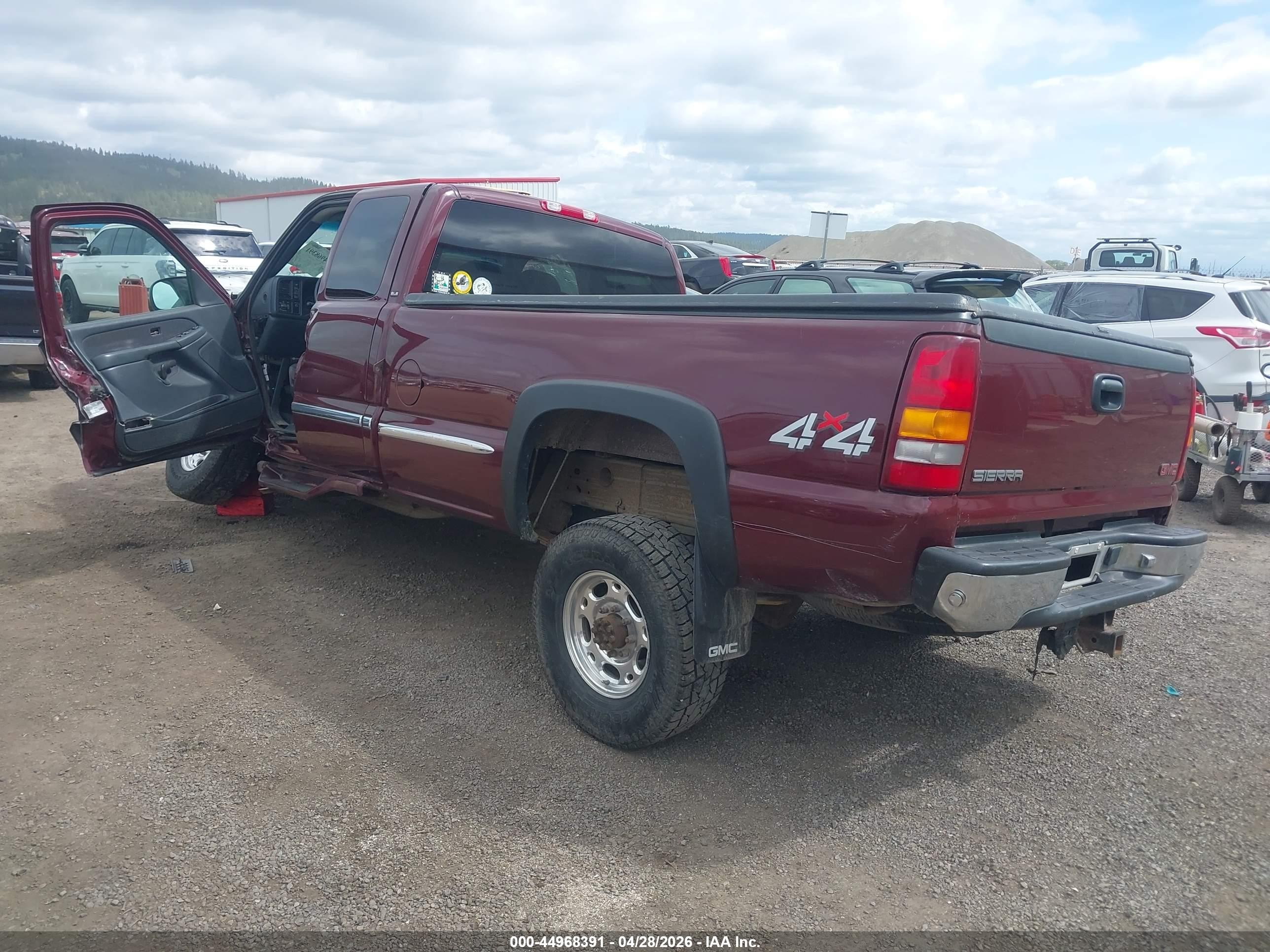 2001 Gmc Sierra 2500hd Sle Burgundy vin: 1GTHK29U41E221457