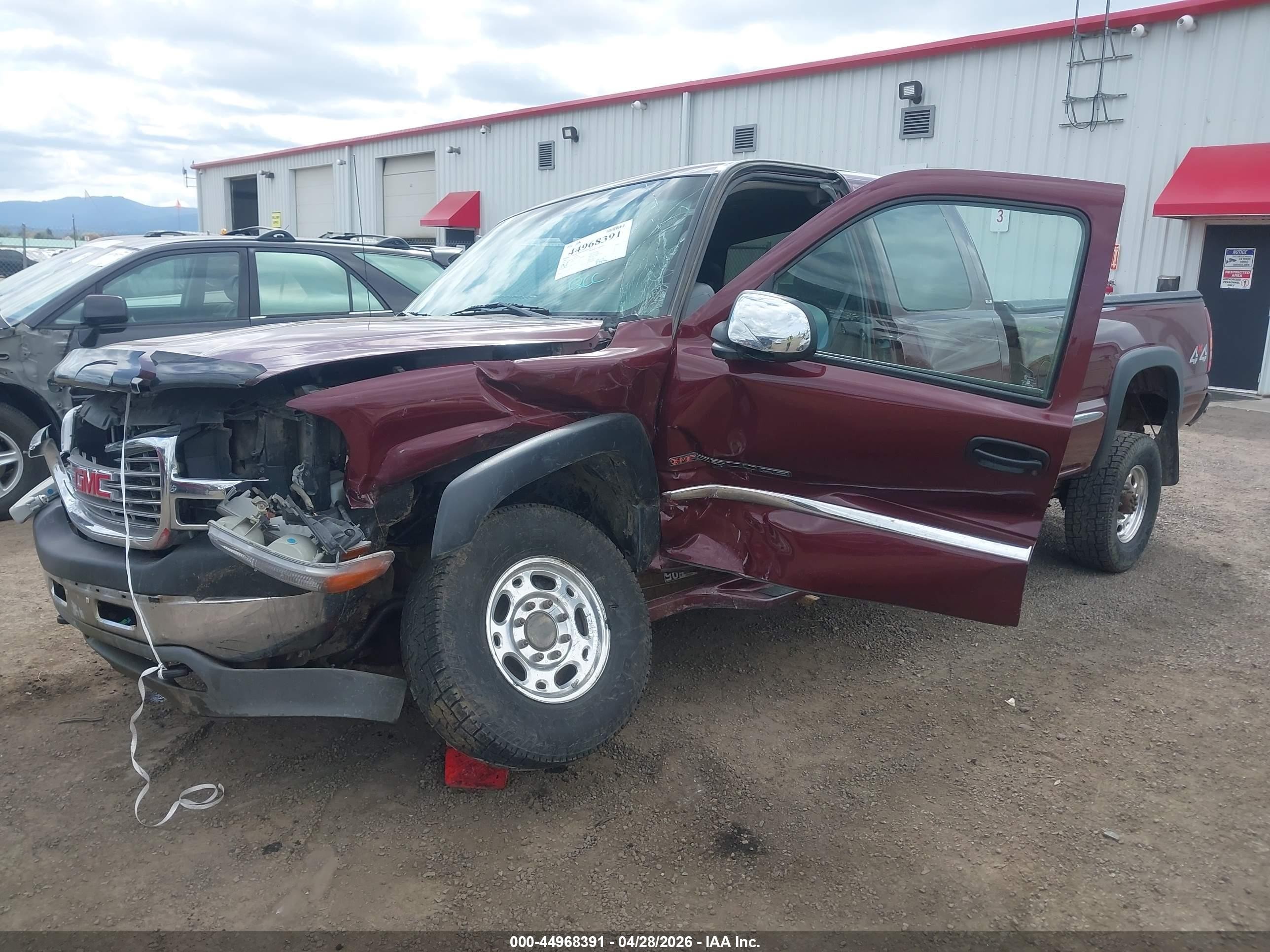 2001 Gmc Sierra 2500hd Sle Burgundy vin: 1GTHK29U41E221457