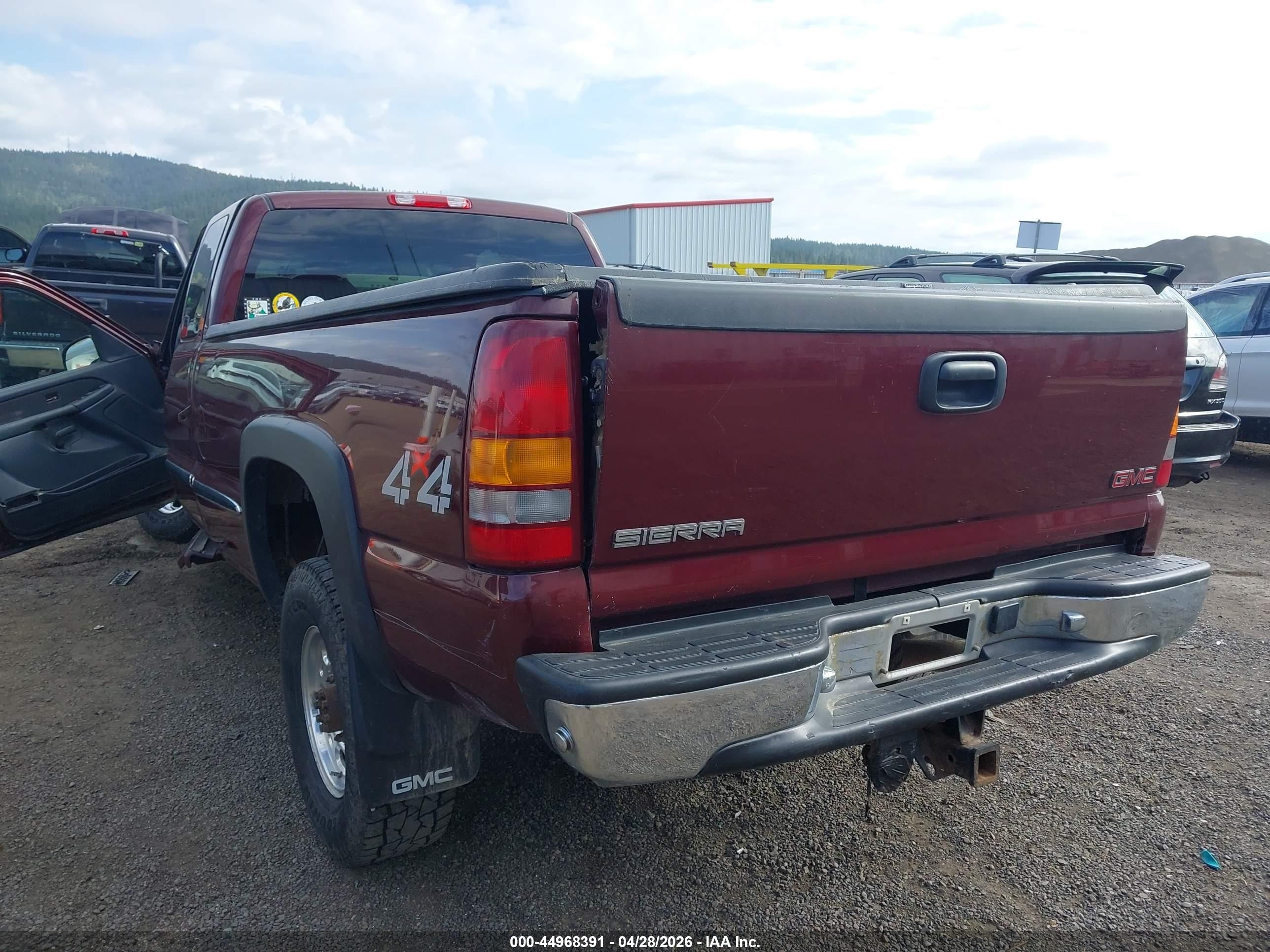 2001 Gmc Sierra 2500hd Sle Burgundy vin: 1GTHK29U41E221457