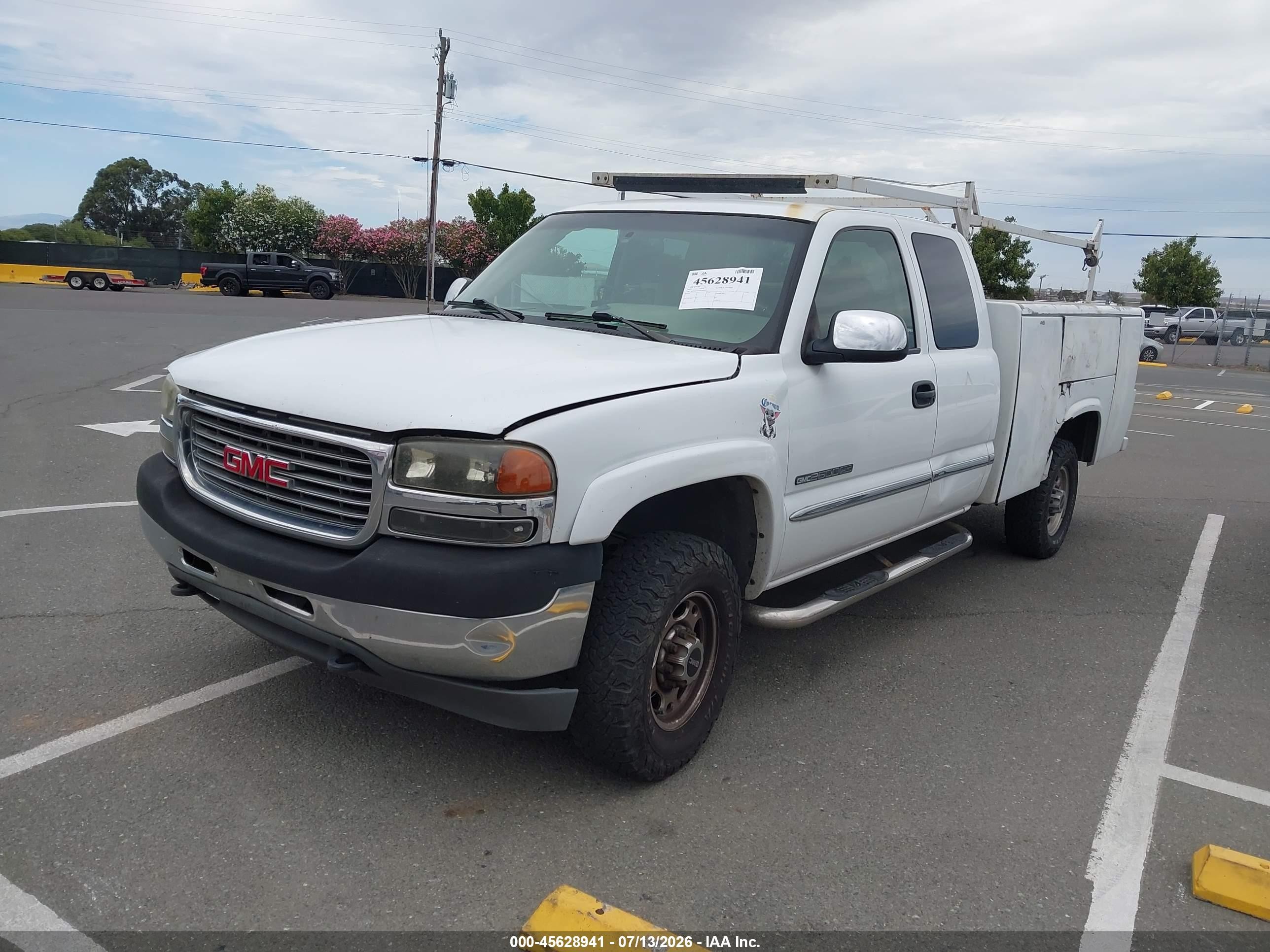 2002 Gmc Sierra 2500hd Sle White vin: 1GTHK29U62E240559