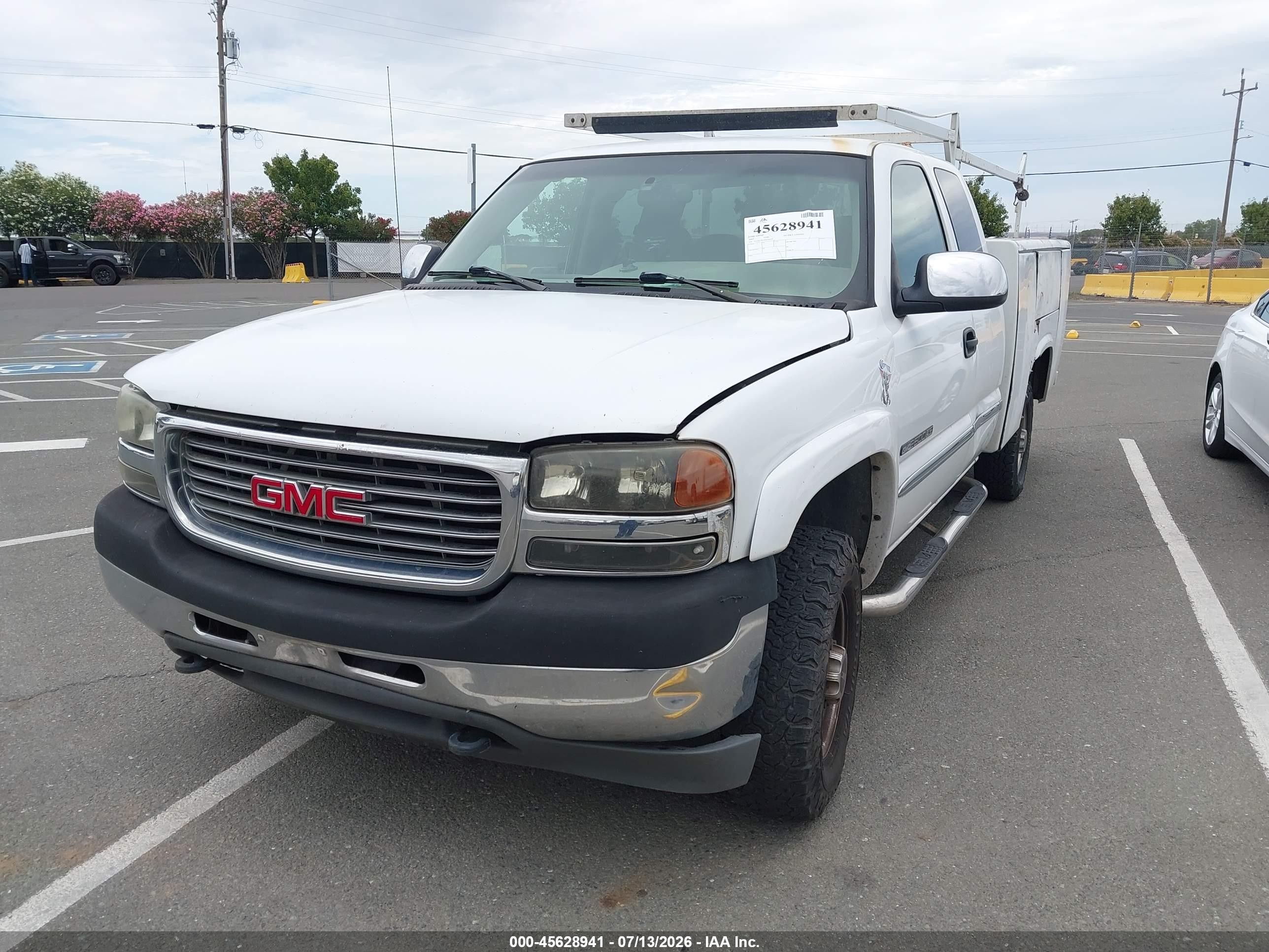 2002 Gmc Sierra 2500hd Sle White vin: 1GTHK29U62E240559