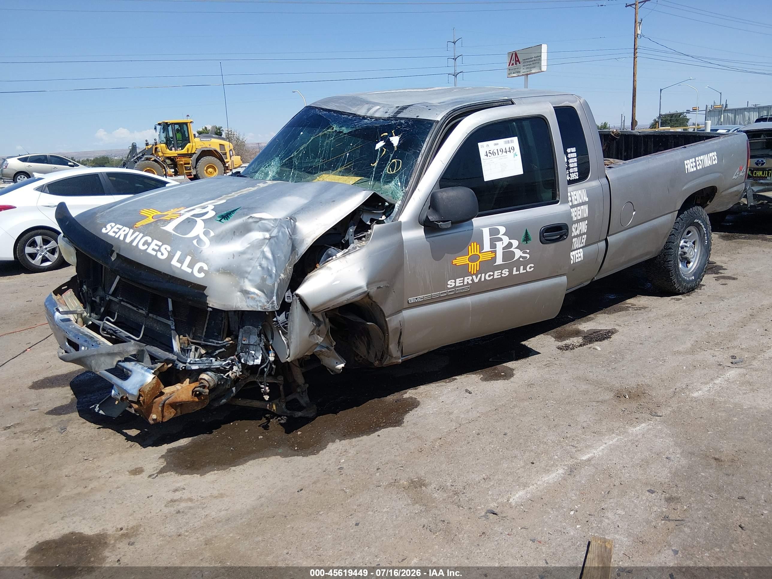 2002 Gmc Sierra 2500hd Standard Золотой vin: 1GTHK29U72E220689