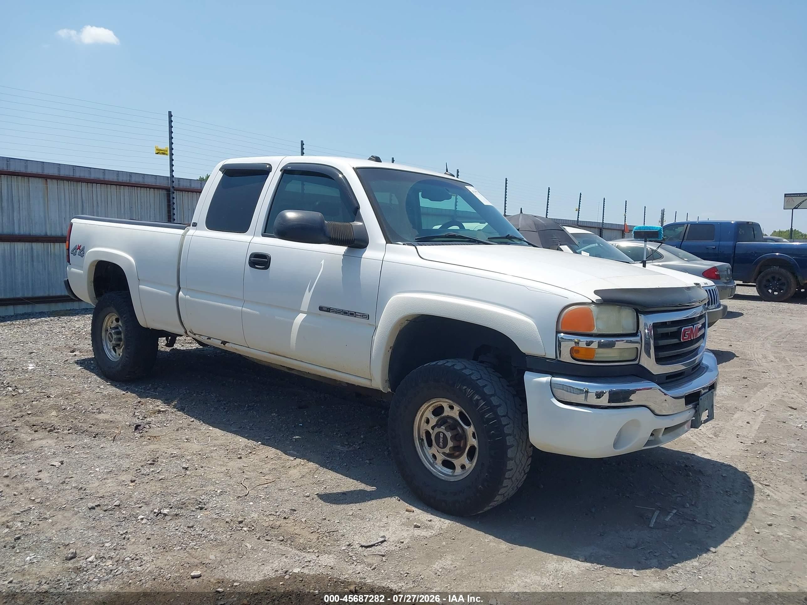 2005 Gmc Sierra 2500hd Slt White vin: 1GTHK29U75E177797