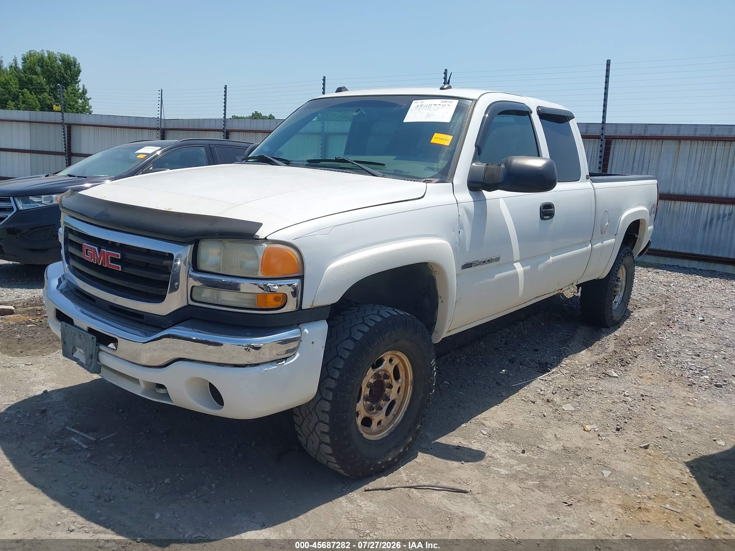 2005 Gmc Sierra 2500hd Slt White vin: 1GTHK29U75E177797