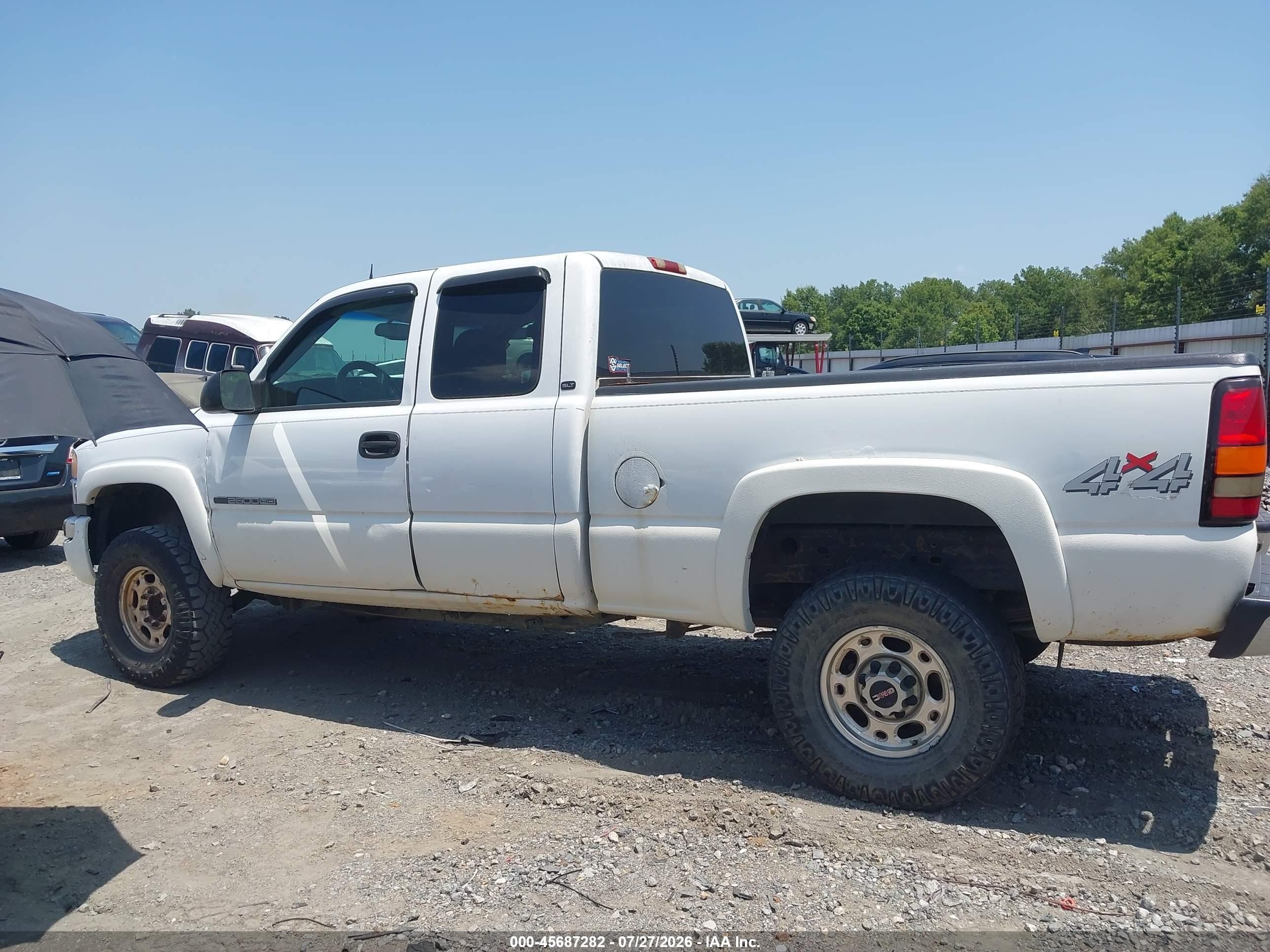 2005 Gmc Sierra 2500hd Slt White vin: 1GTHK29U75E177797