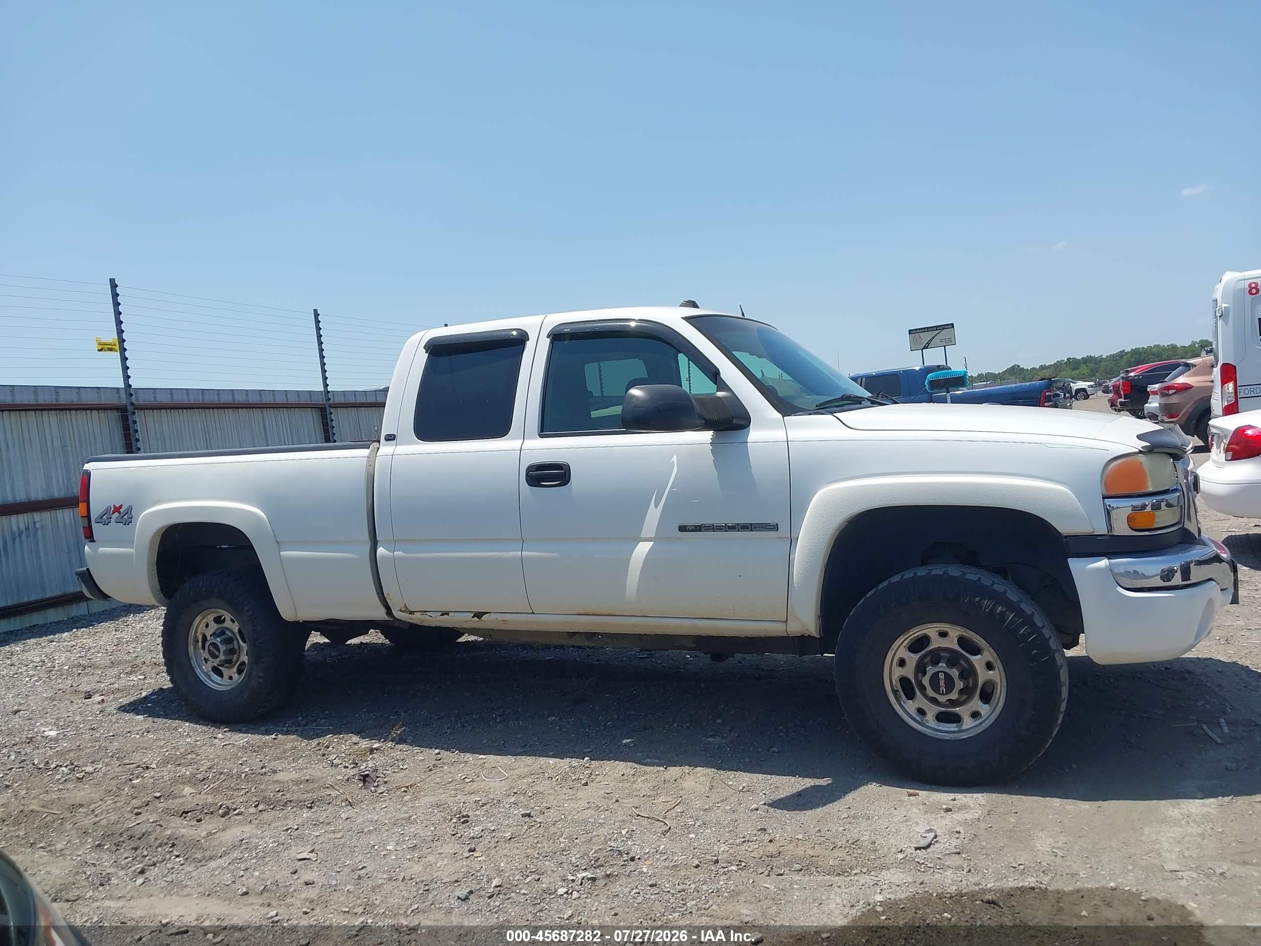 2005 Gmc Sierra 2500hd Slt White vin: 1GTHK29U75E177797