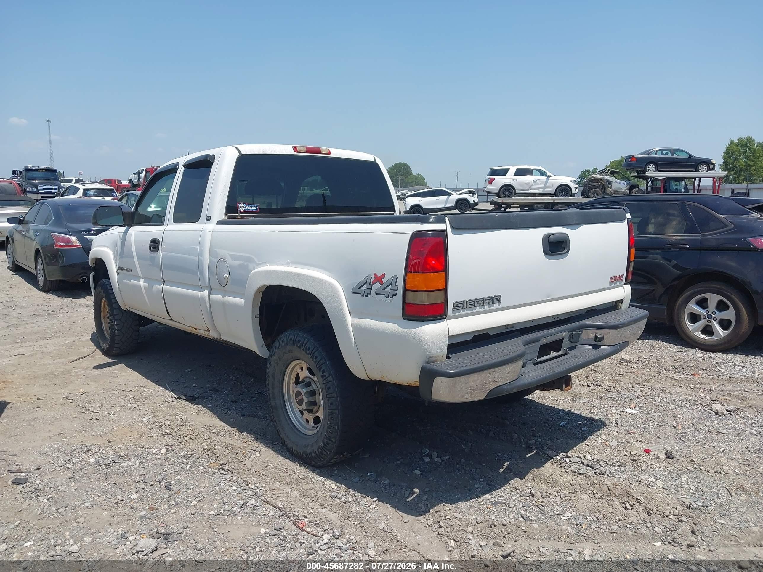 2005 Gmc Sierra 2500hd Slt White vin: 1GTHK29U75E177797