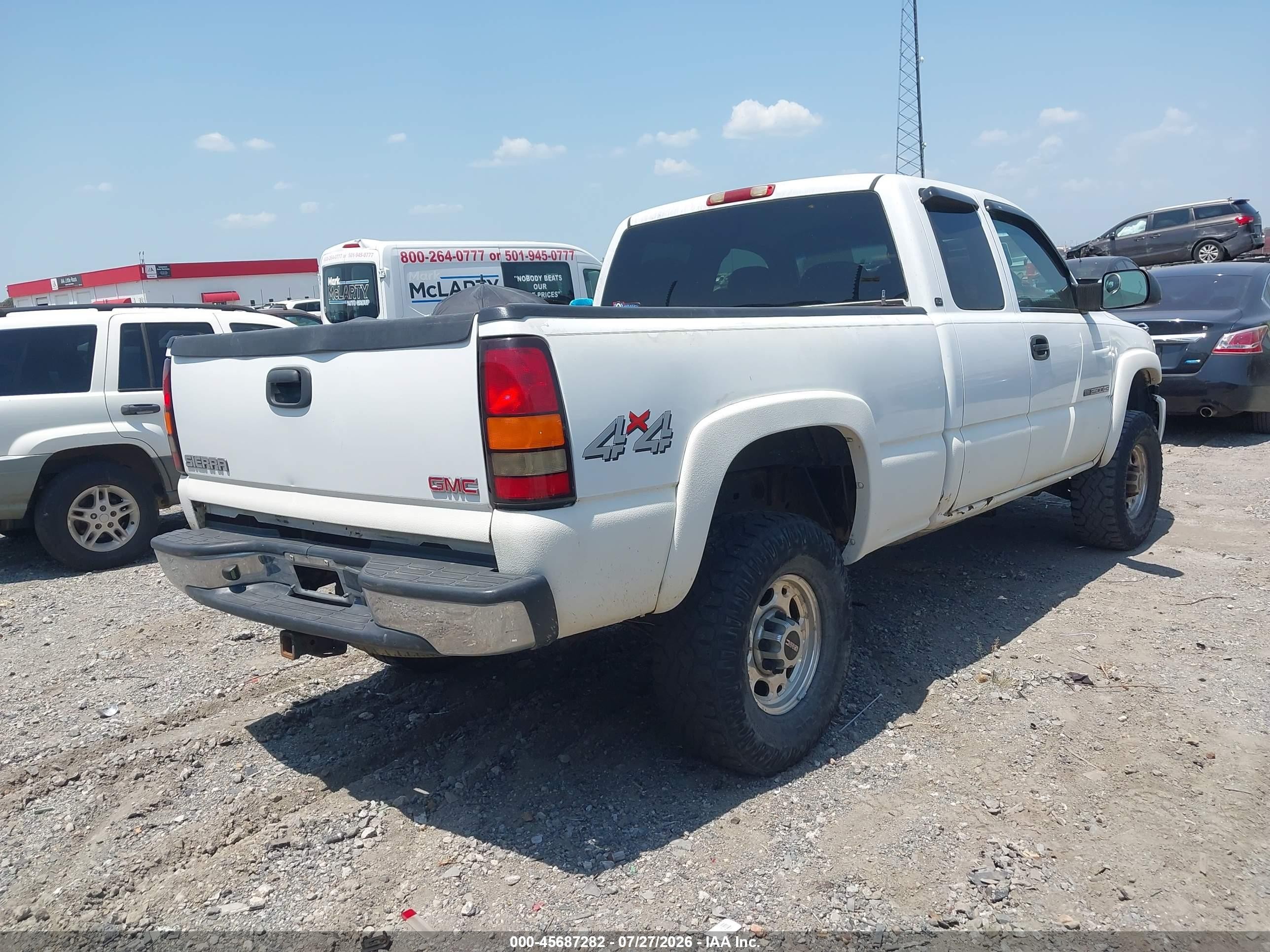 2005 Gmc Sierra 2500hd Slt White vin: 1GTHK29U75E177797