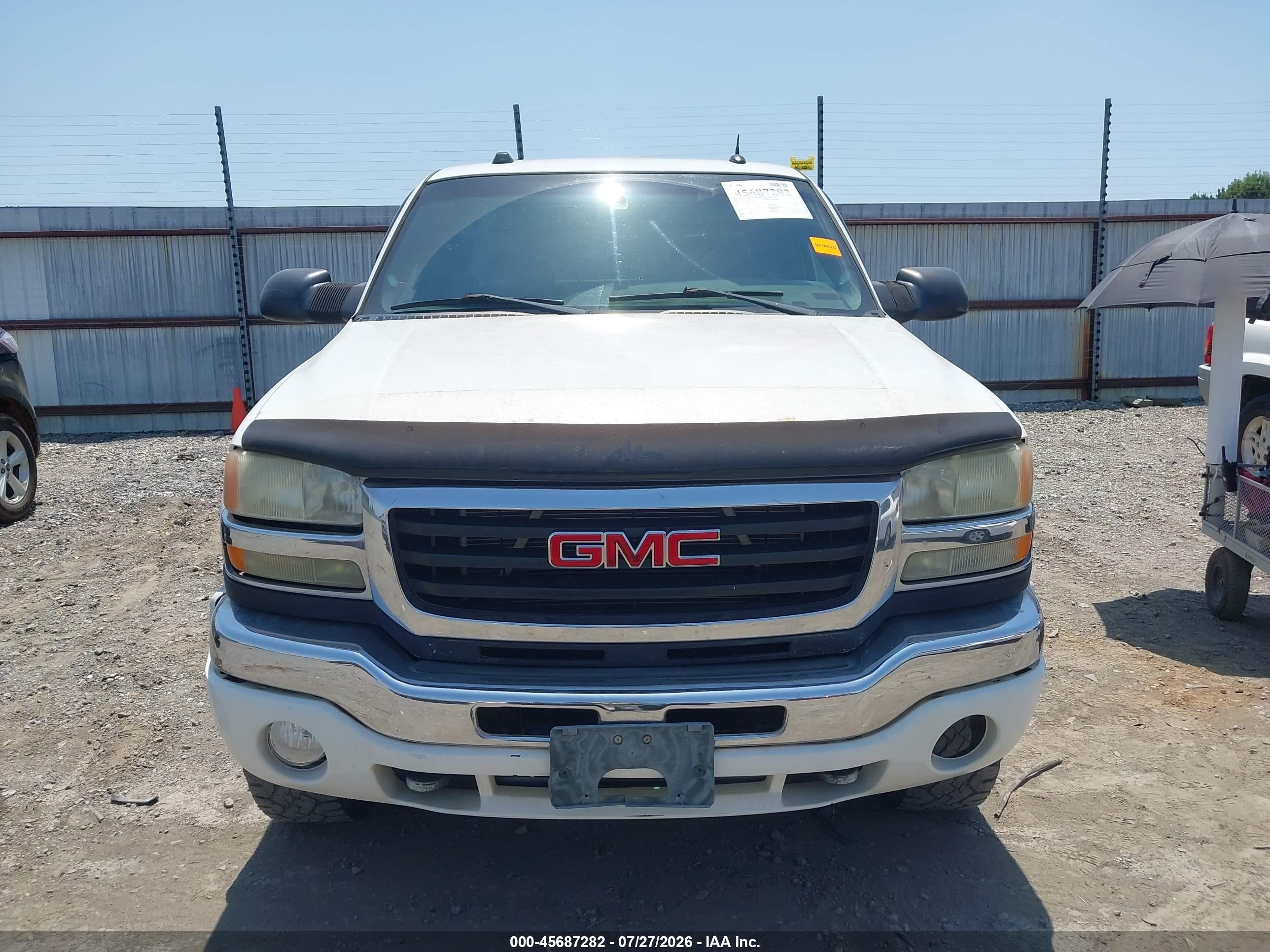 2005 Gmc Sierra 2500hd Slt White vin: 1GTHK29U75E177797