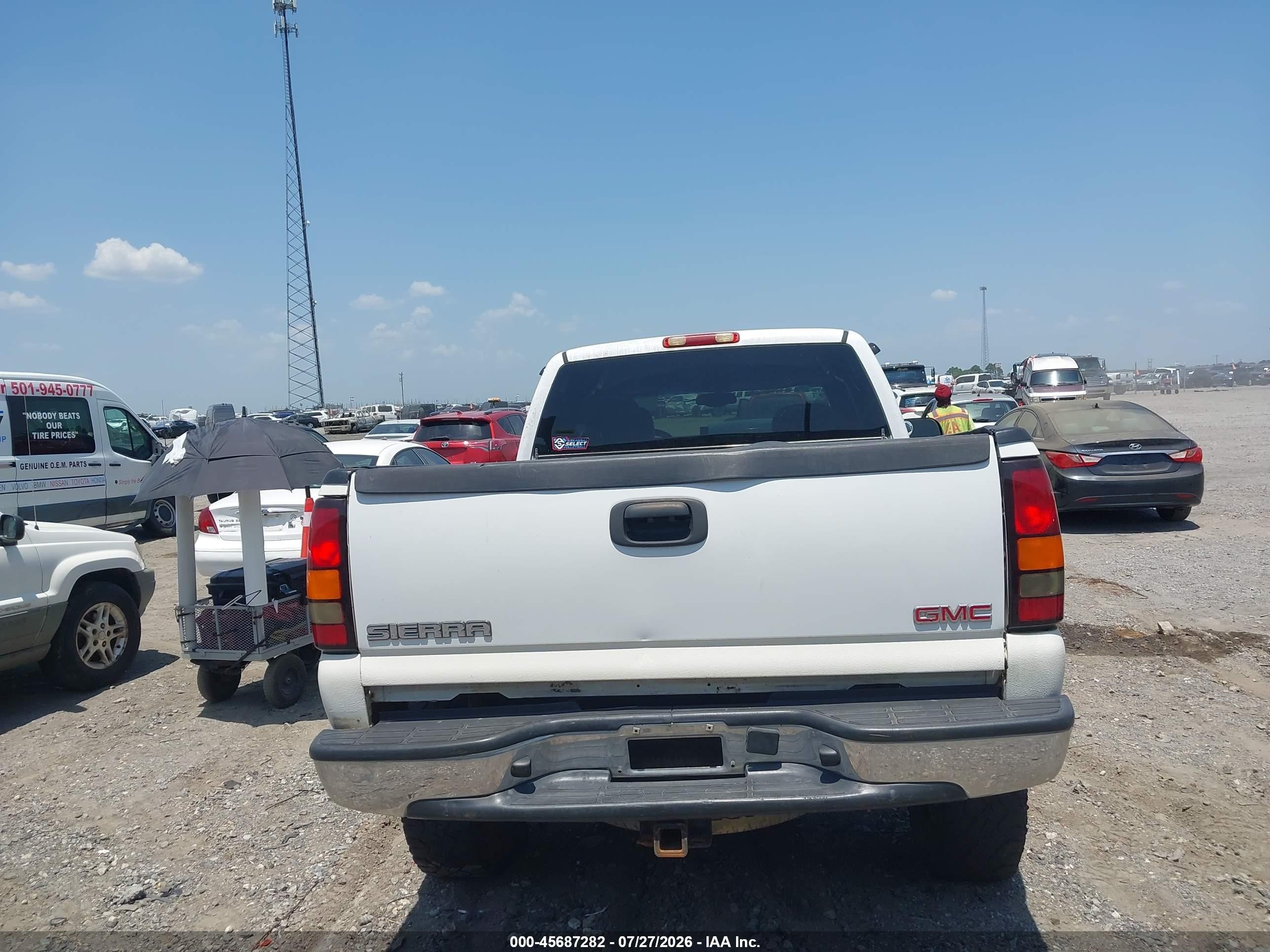 2005 Gmc Sierra 2500hd Slt White vin: 1GTHK29U75E177797