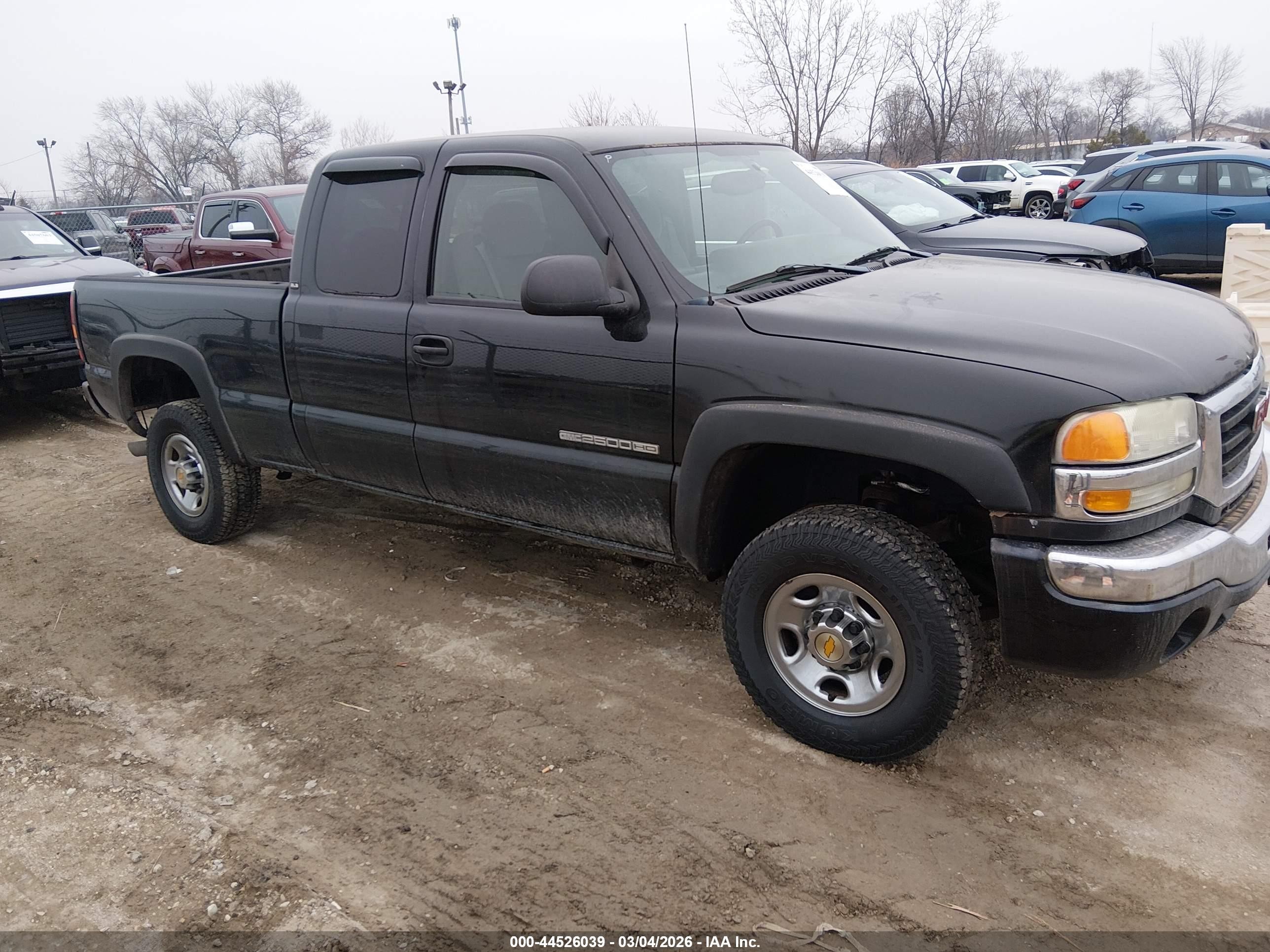 2004 Gmc Sierra 2500hd Sle Черный vin: 1GTHK29U84E227332