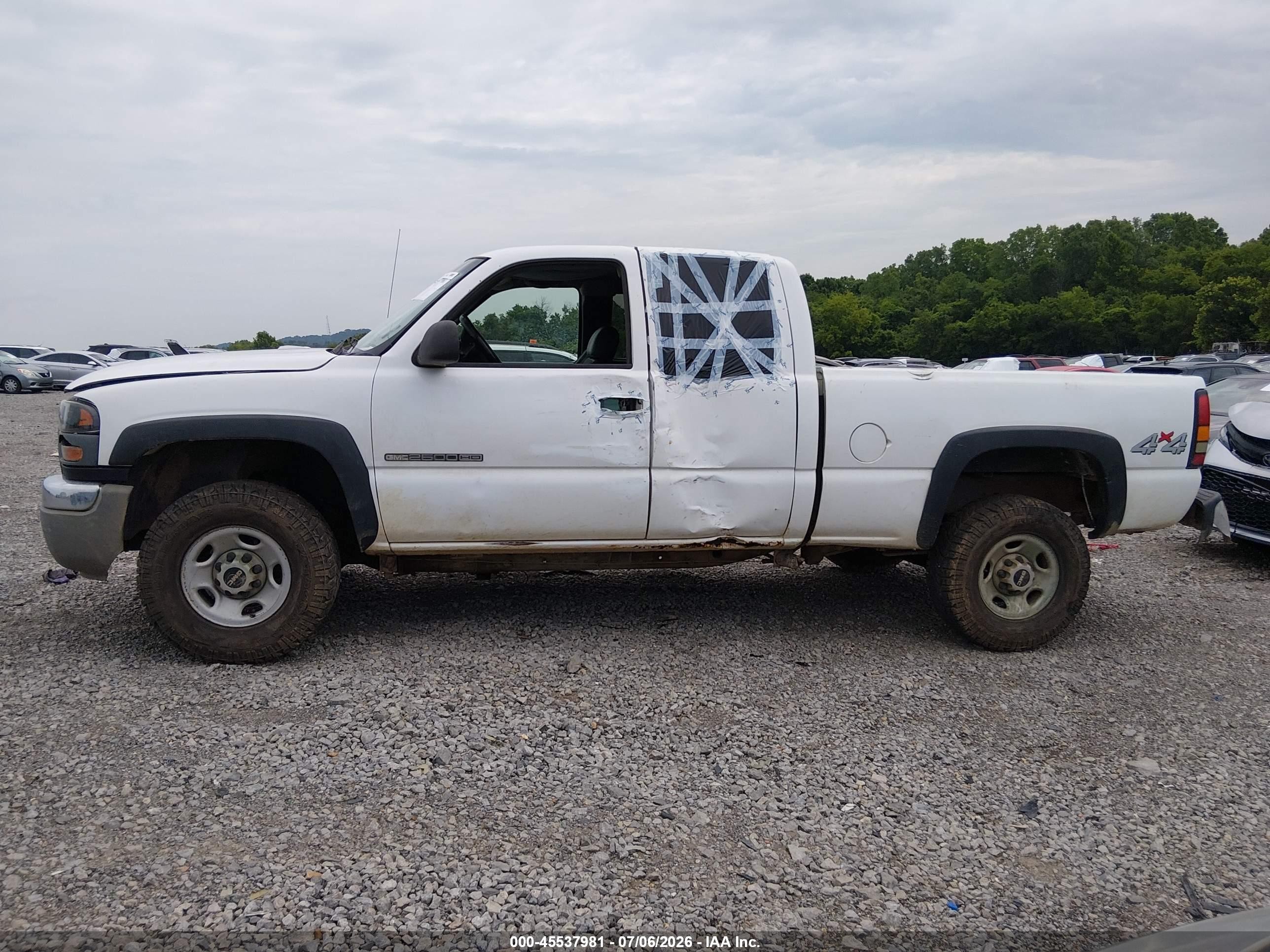 2005 Gmc Sierra 2500hd Work Truck White vin: 1GTHK29U85E316125