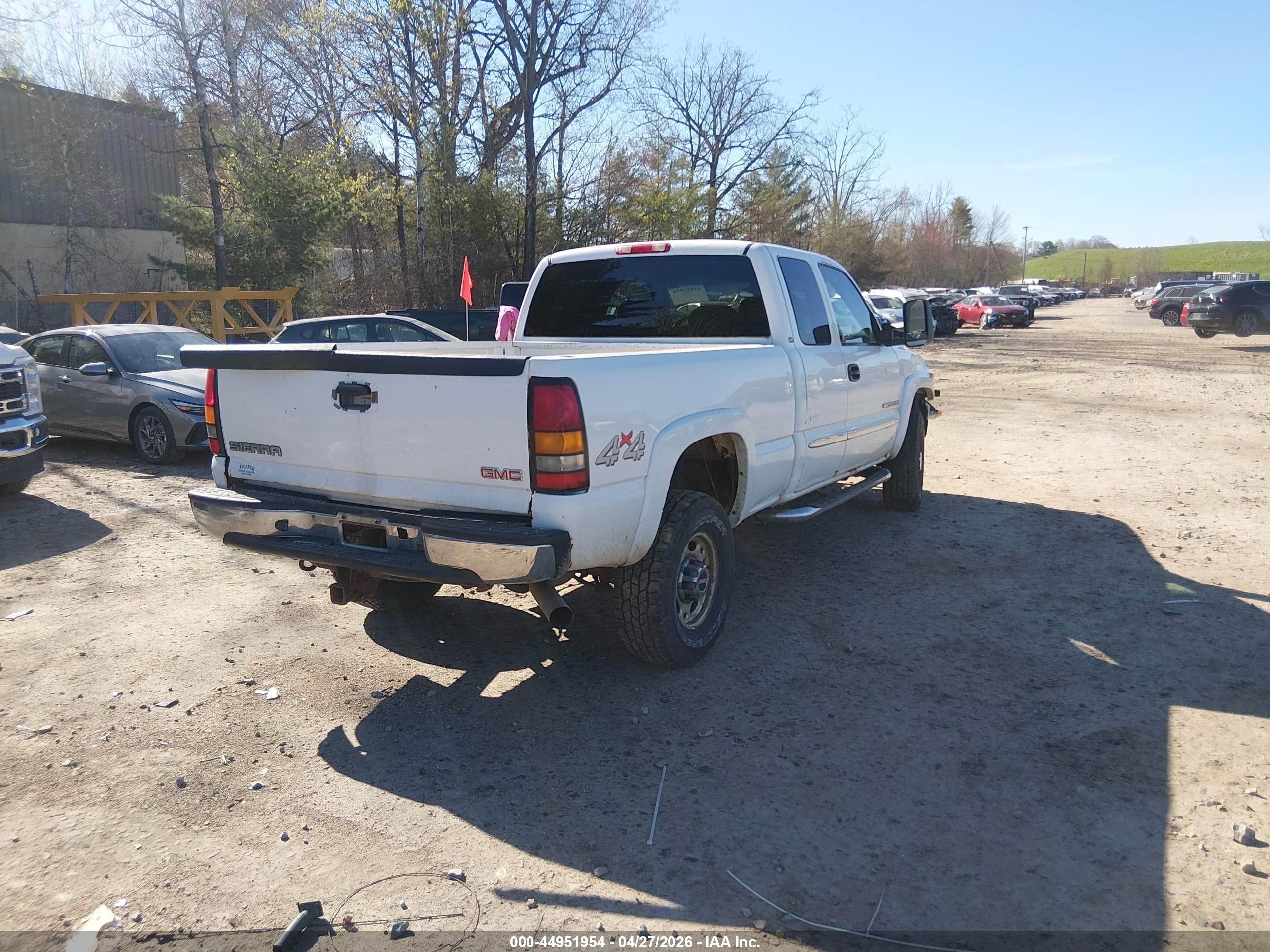 2005 Gmc Sierra 2500hd Slt White vin: 1GTHK29U95E115401