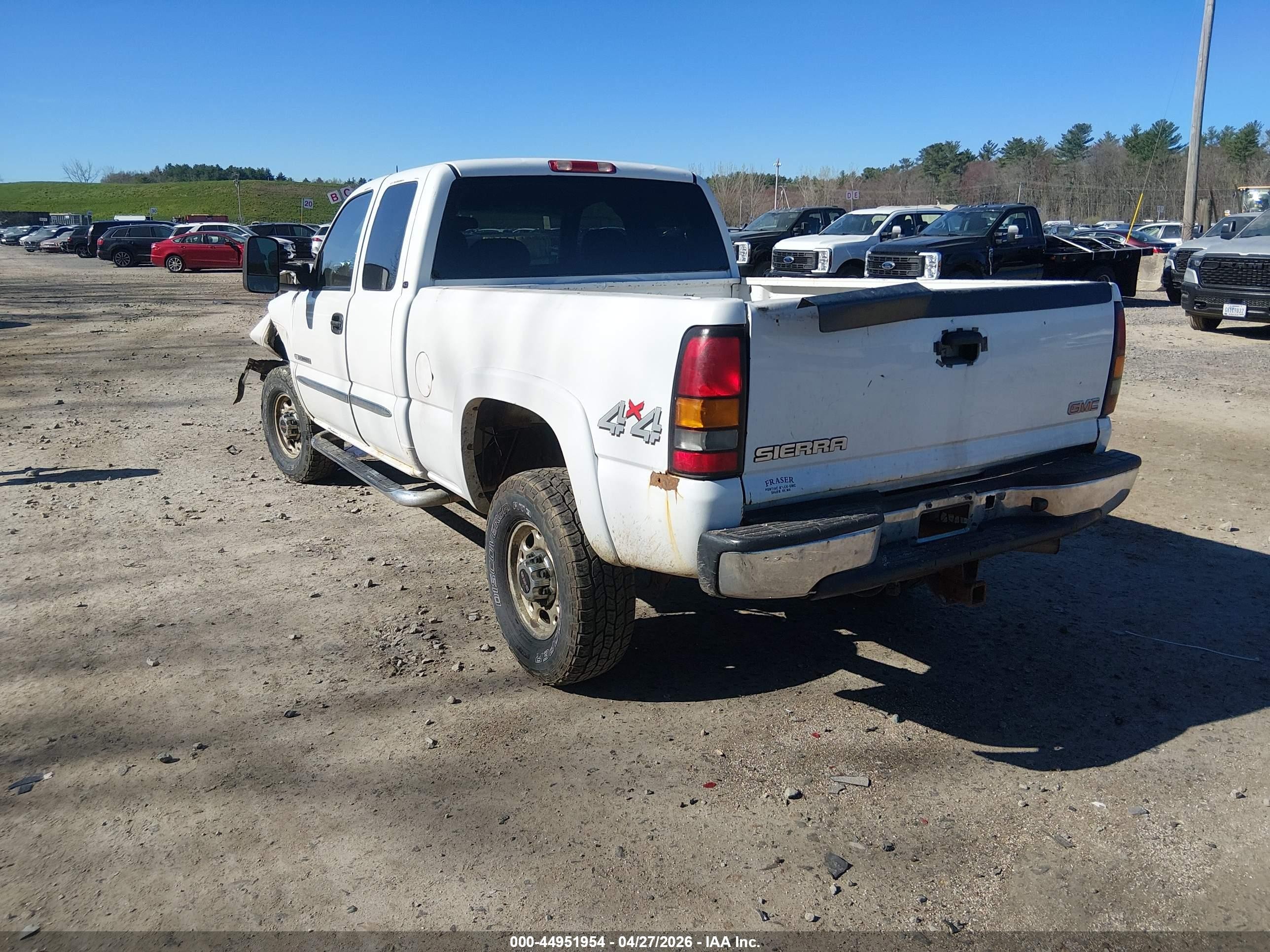 2005 Gmc Sierra 2500hd Slt White vin: 1GTHK29U95E115401