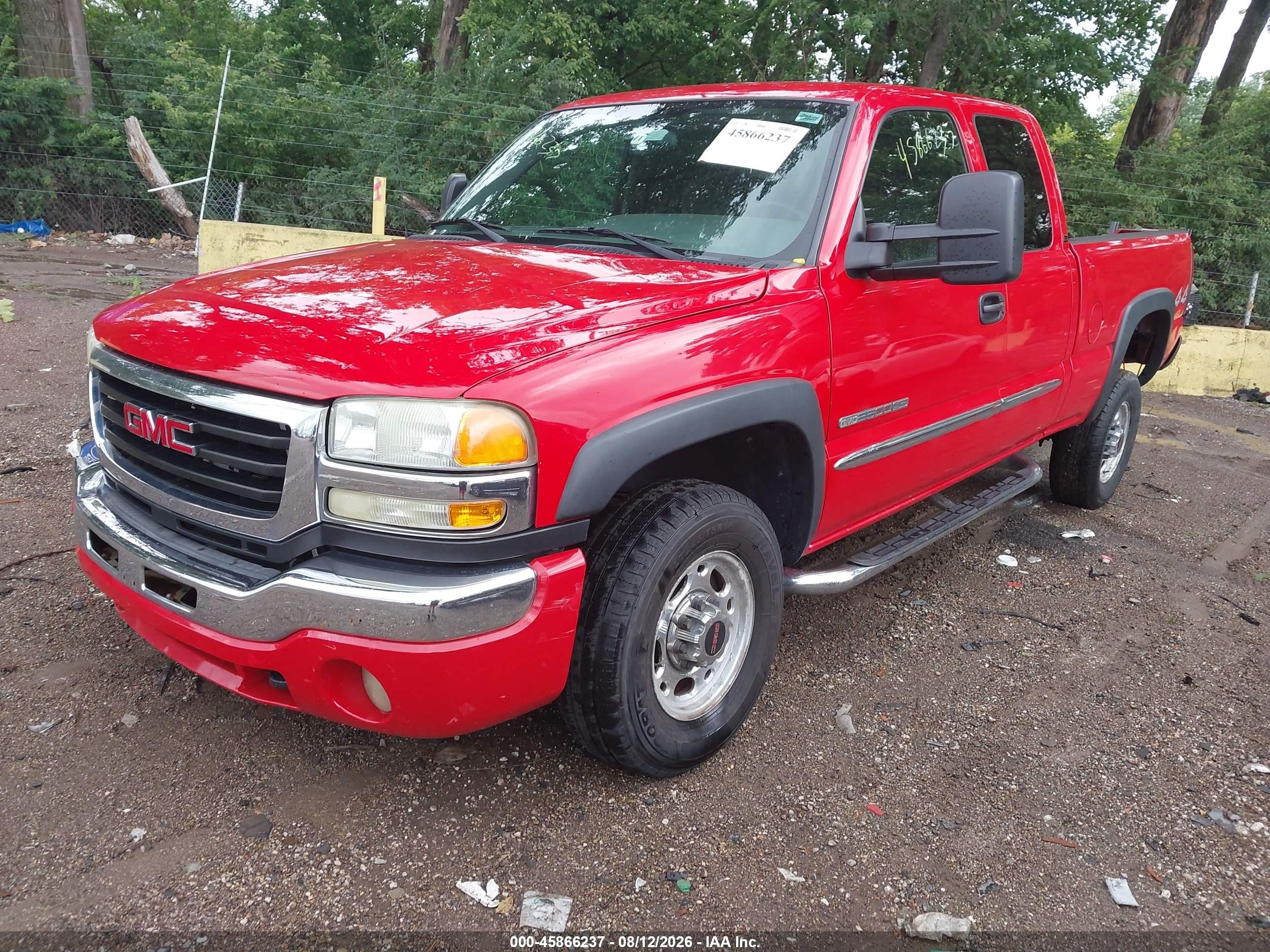 2004 Gmc Sierra 2500hd Sle Red vin: 1GTHK29UX4E330512
