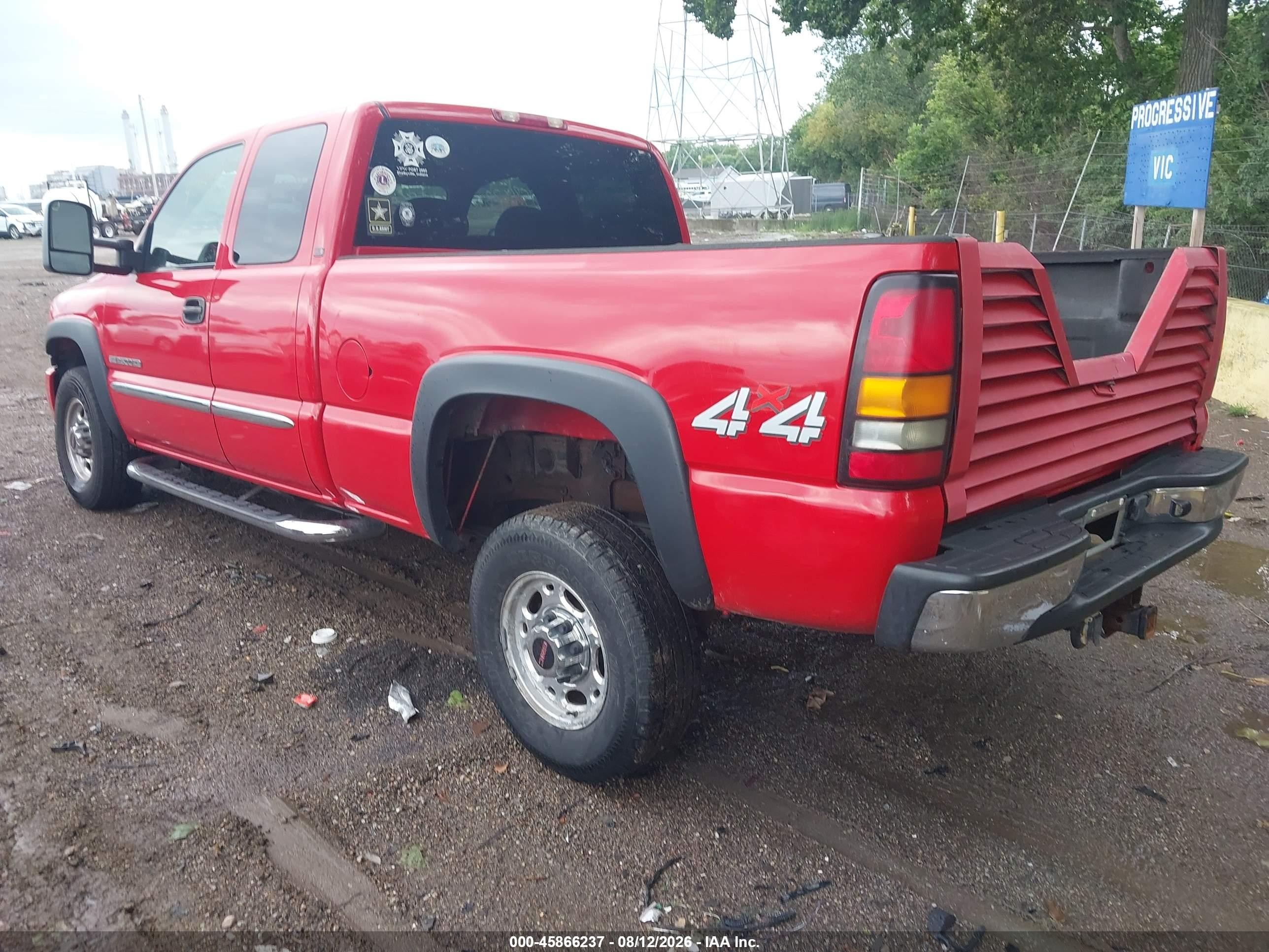 2004 Gmc Sierra 2500hd Sle Red vin: 1GTHK29UX4E330512