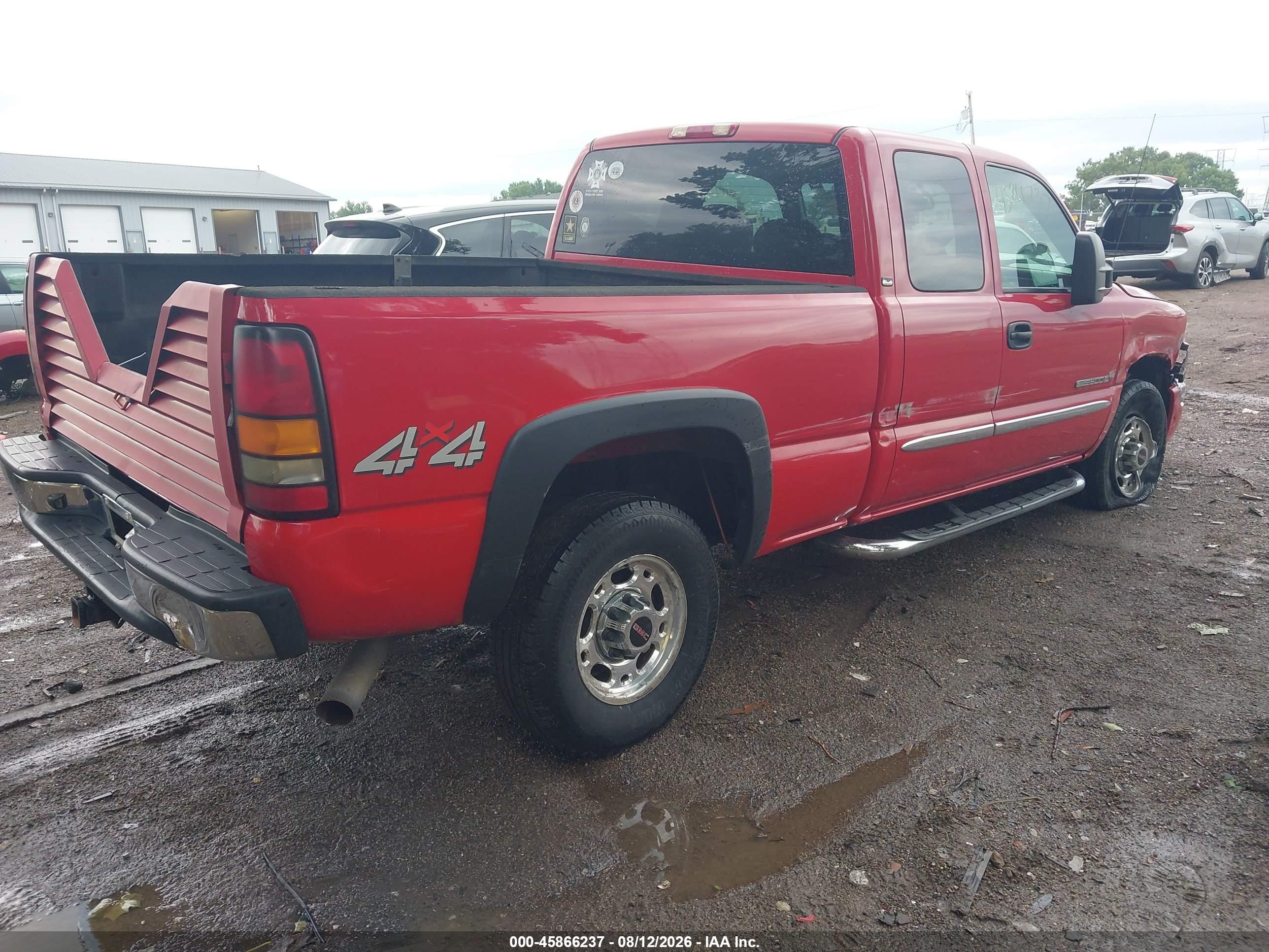 2004 Gmc Sierra 2500hd Sle Red vin: 1GTHK29UX4E330512