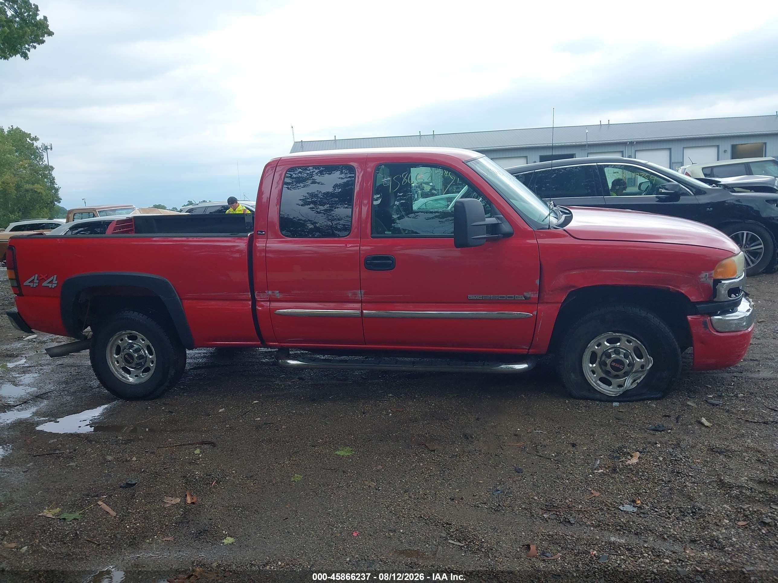 2004 Gmc Sierra 2500hd Sle Red vin: 1GTHK29UX4E330512