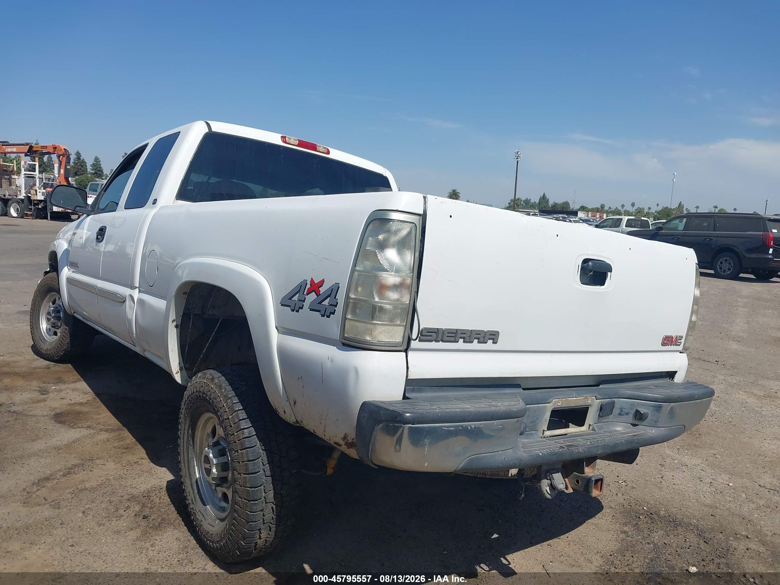 2006 Gmc Sierra 2500hd Sle1 Белый vin: 1GTHK29UX6E247228