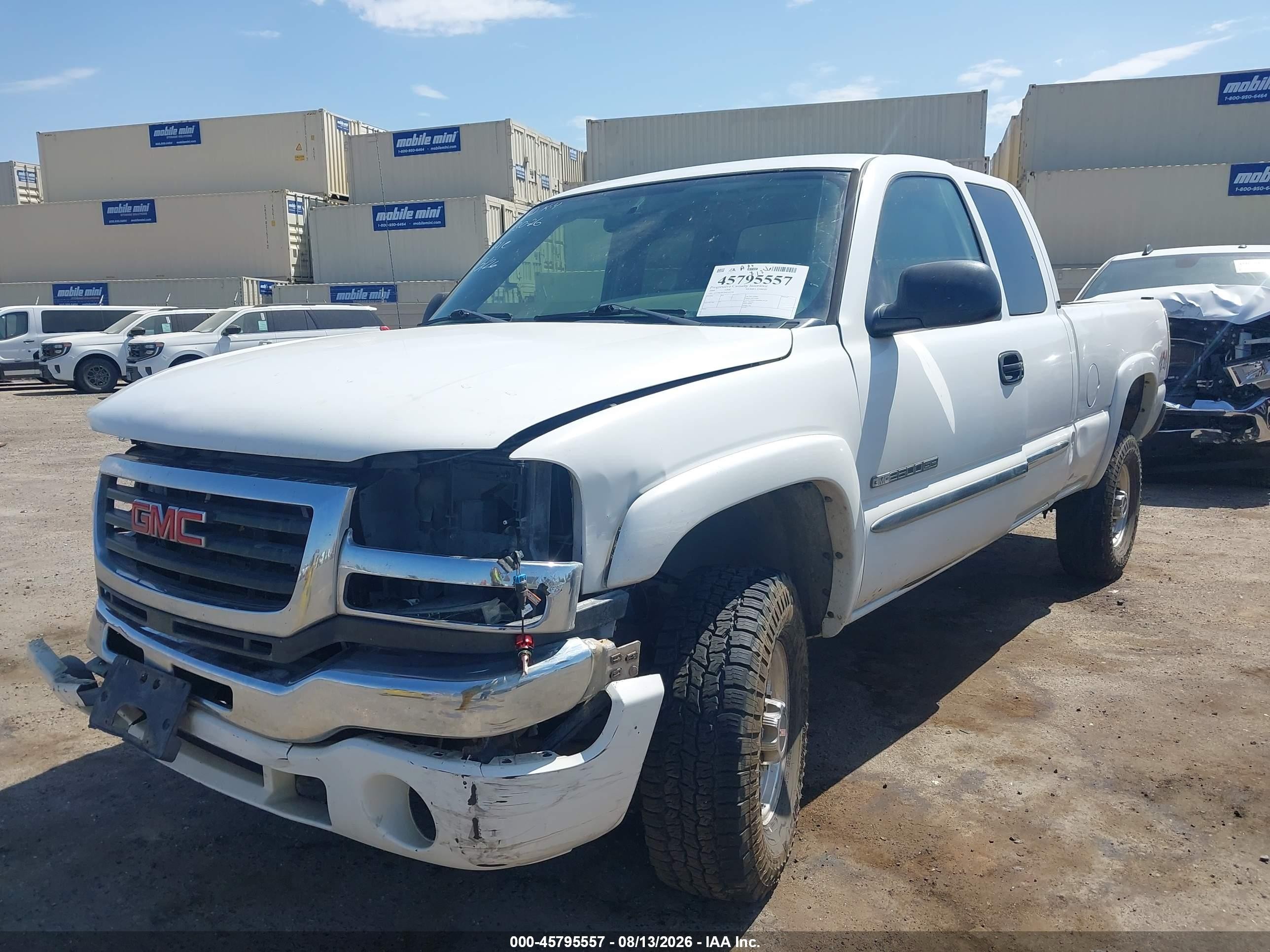 2006 Gmc Sierra 2500hd Sle1 Белый vin: 1GTHK29UX6E247228