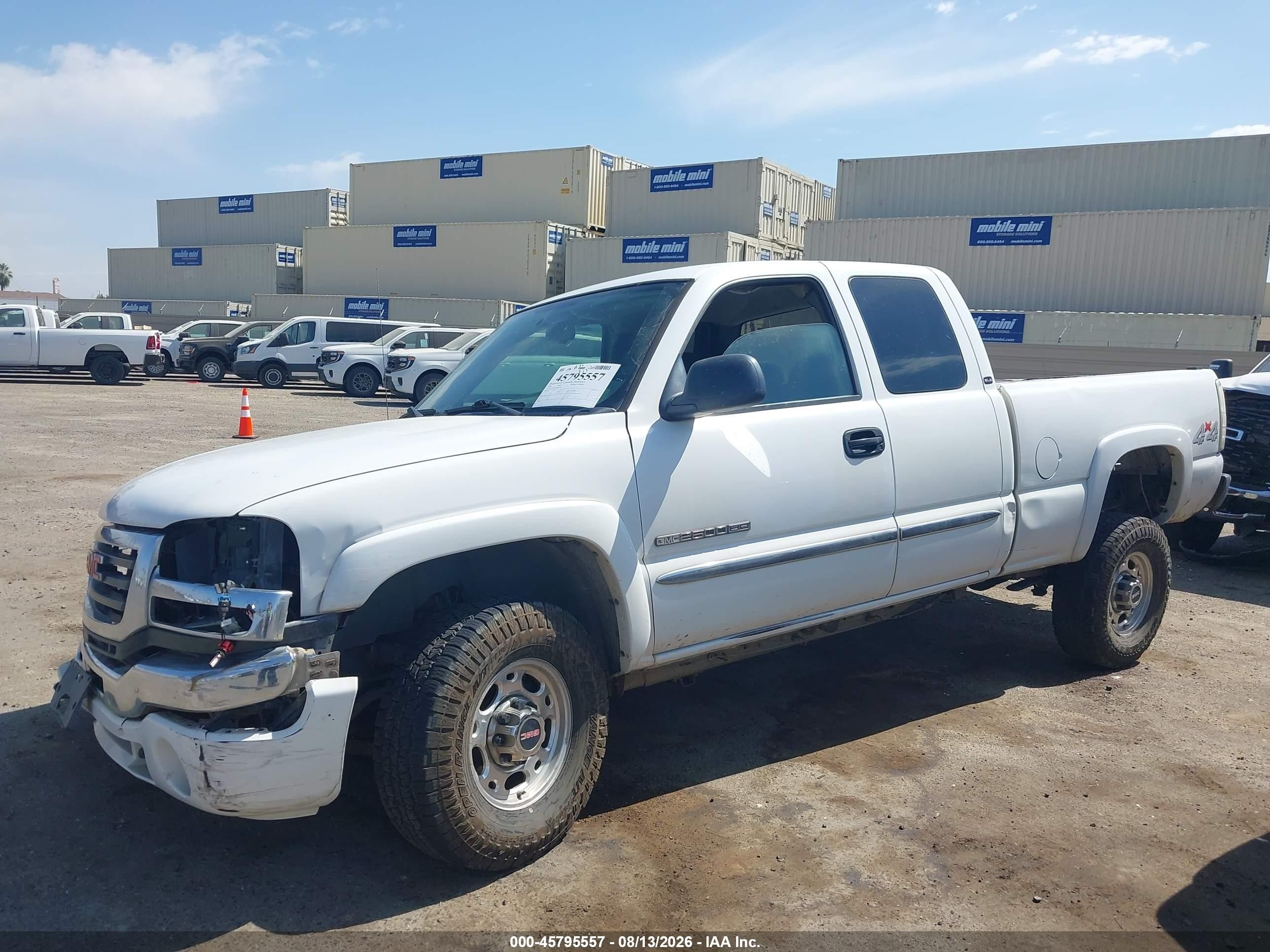 2006 Gmc Sierra 2500hd Sle1 Белый vin: 1GTHK29UX6E247228