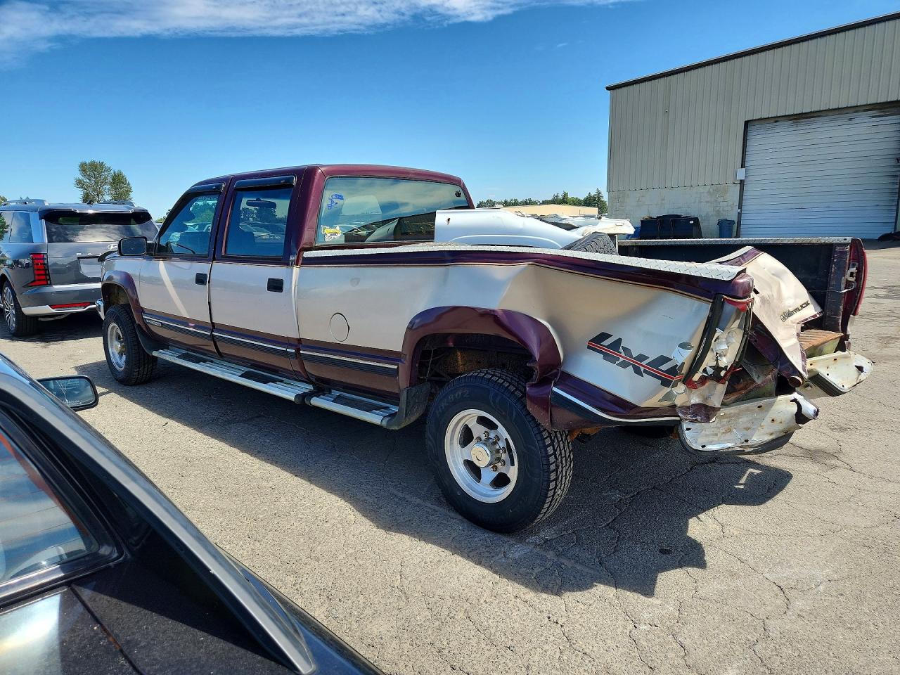 1993 Gmc Sierra K3500 Burgundy vin: 1GTHK33FXPJ748080