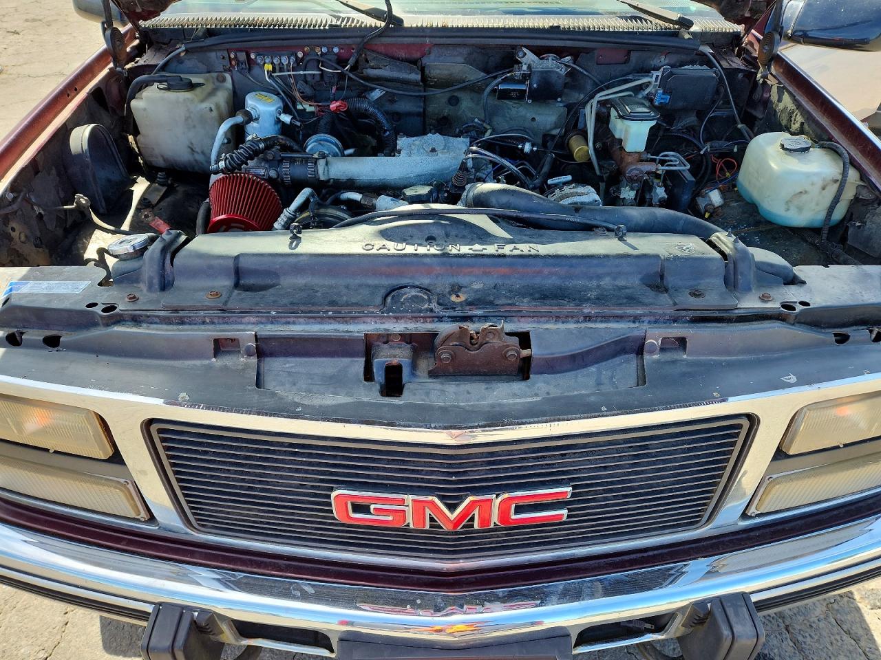 1993 Gmc Sierra K3500 Burgundy vin: 1GTHK33FXPJ748080