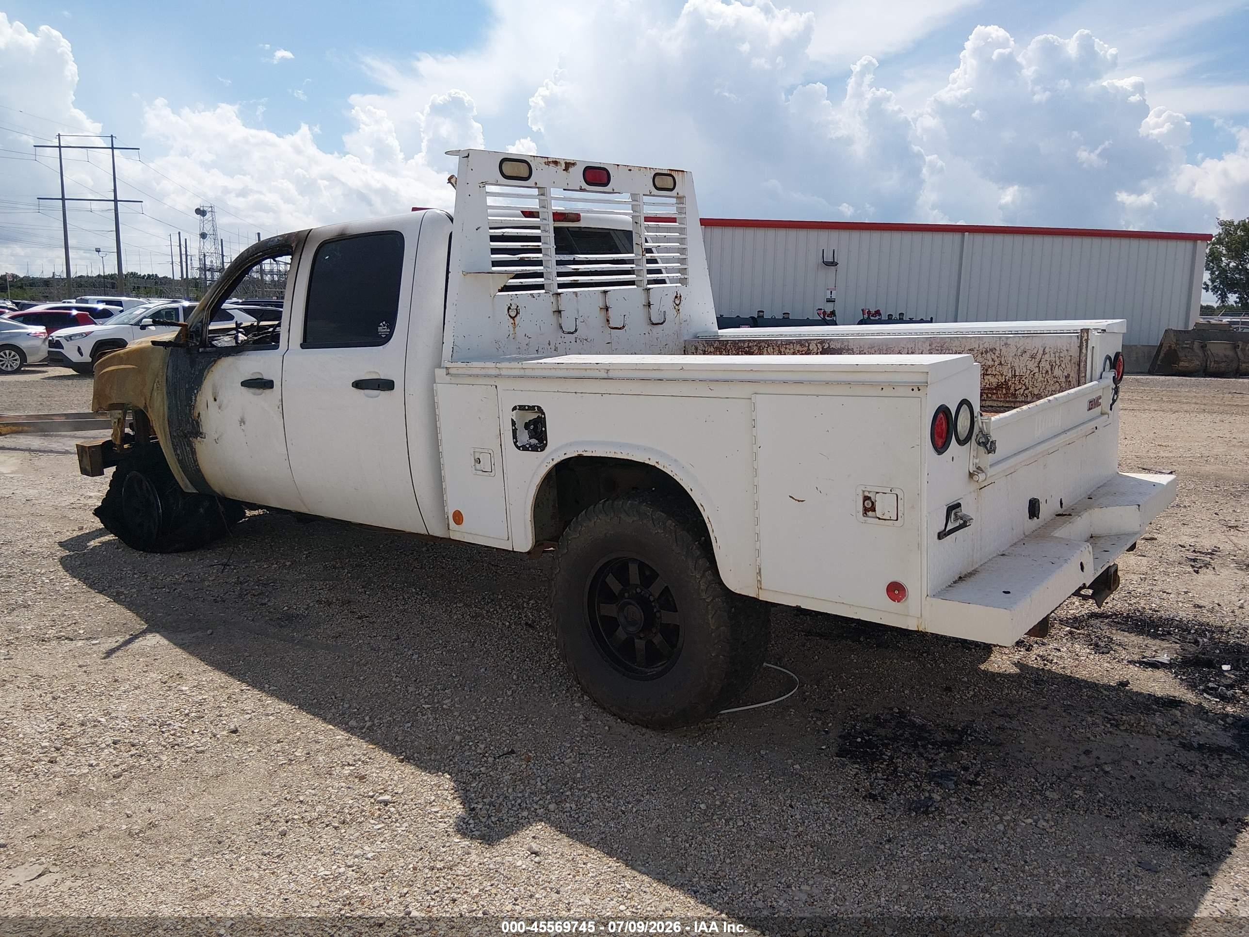 2009 Gmc Sierra 2500hd Work Truck White vin: 1GTHK43K59F145028