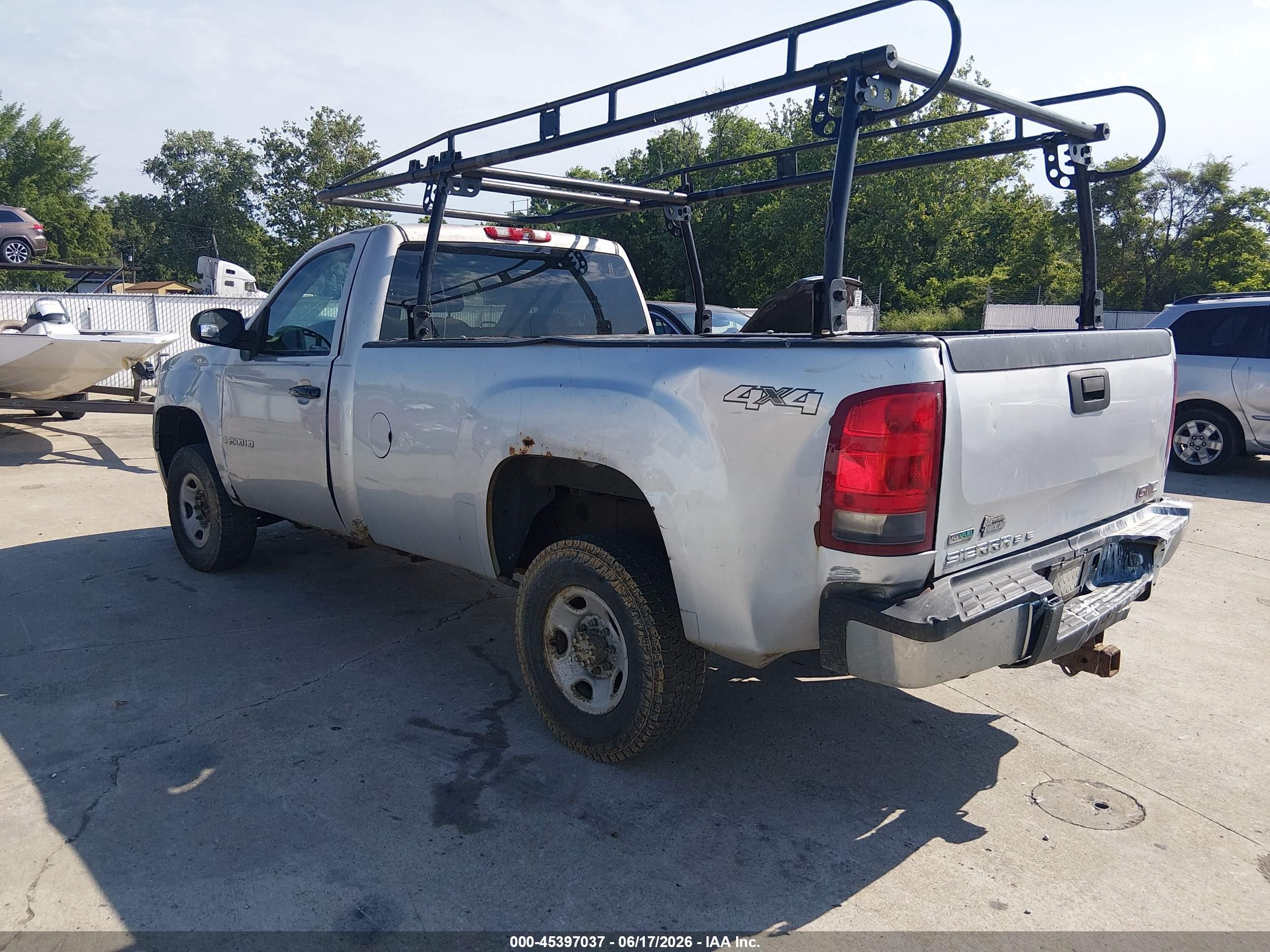 2009 Gmc Sierra 2500hd Work Truck Silver vin: 1GTHK44K29F165297