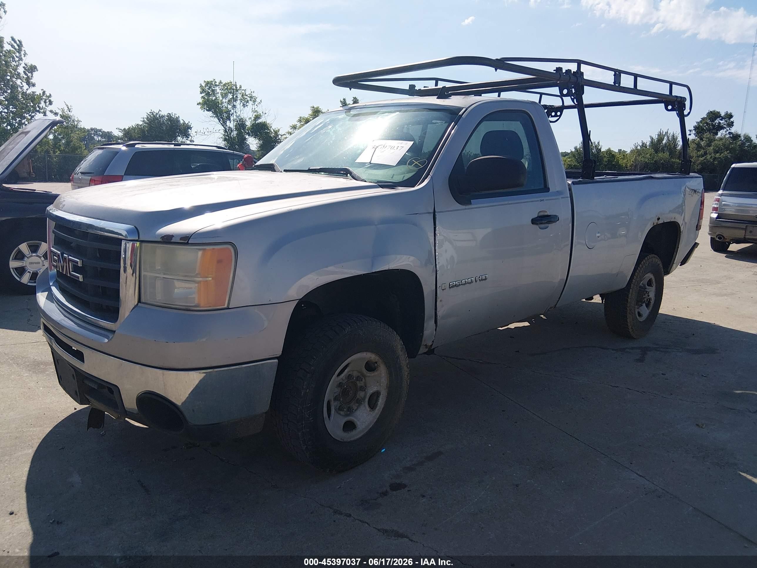 2009 Gmc Sierra 2500hd Work Truck Silver vin: 1GTHK44K29F165297