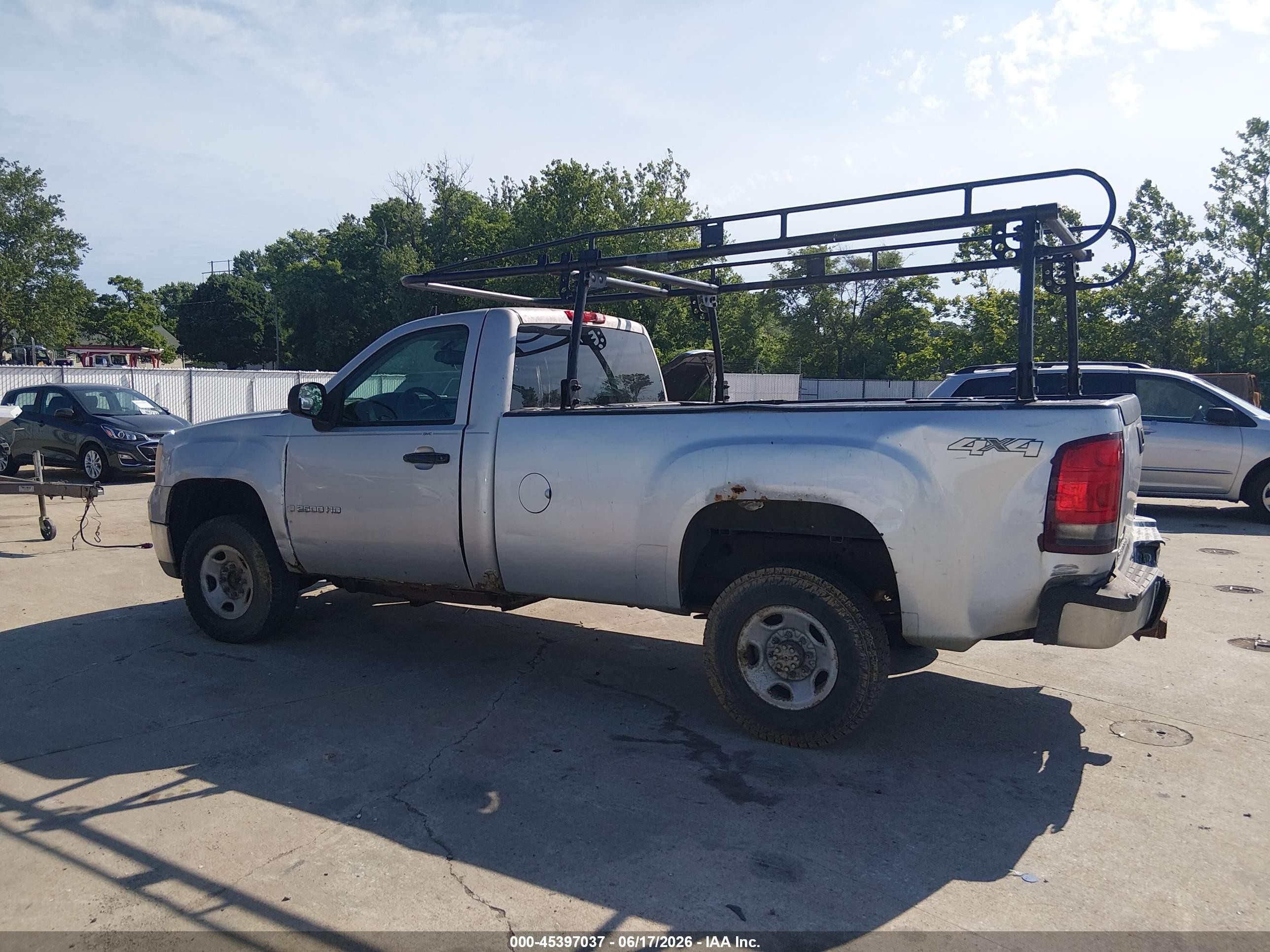2009 Gmc Sierra 2500hd Work Truck Silver vin: 1GTHK44K29F165297