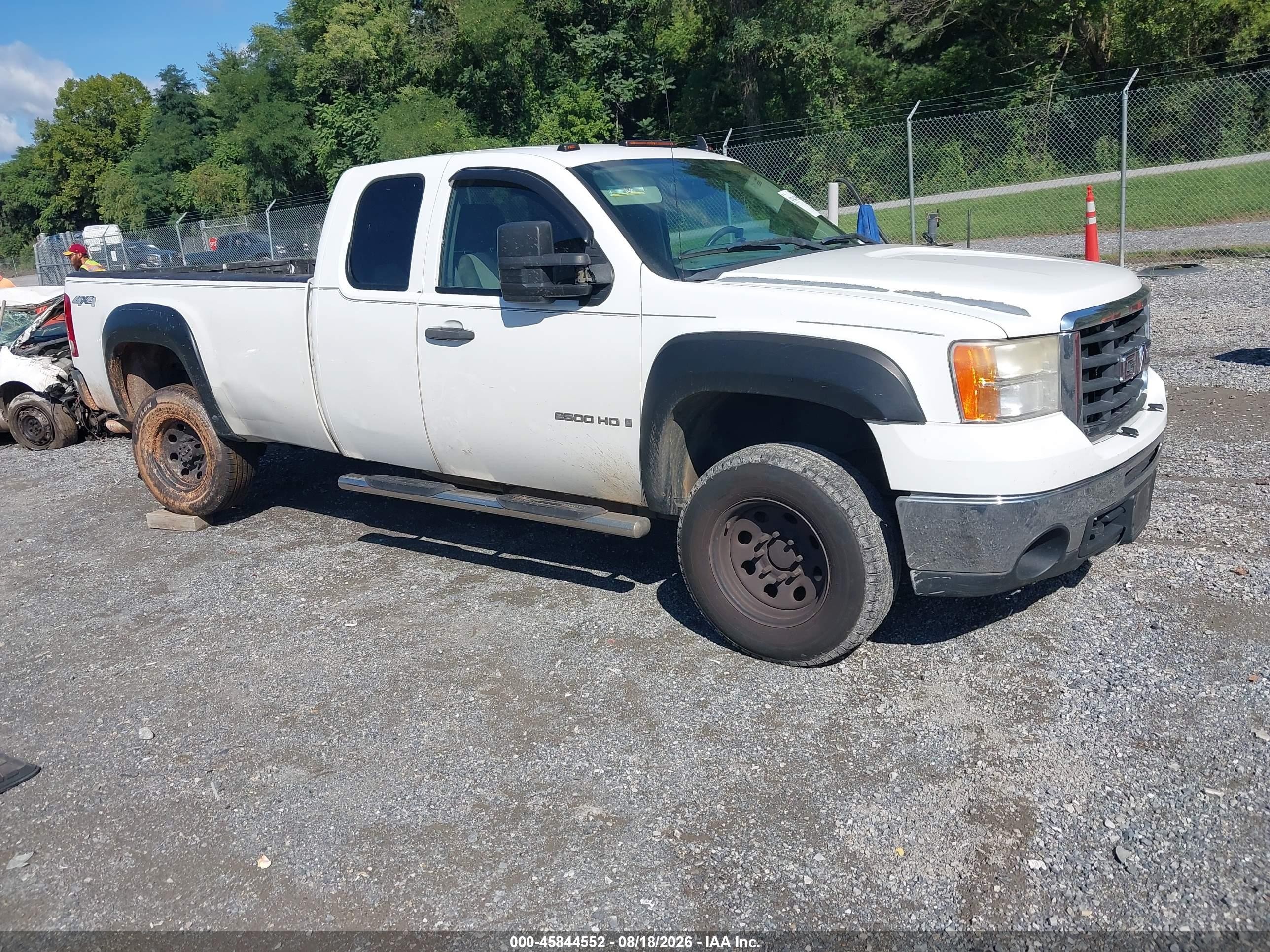 2009 Gmc Sierra 2500hd Work Truck White vin: 1GTHK49K39E106497