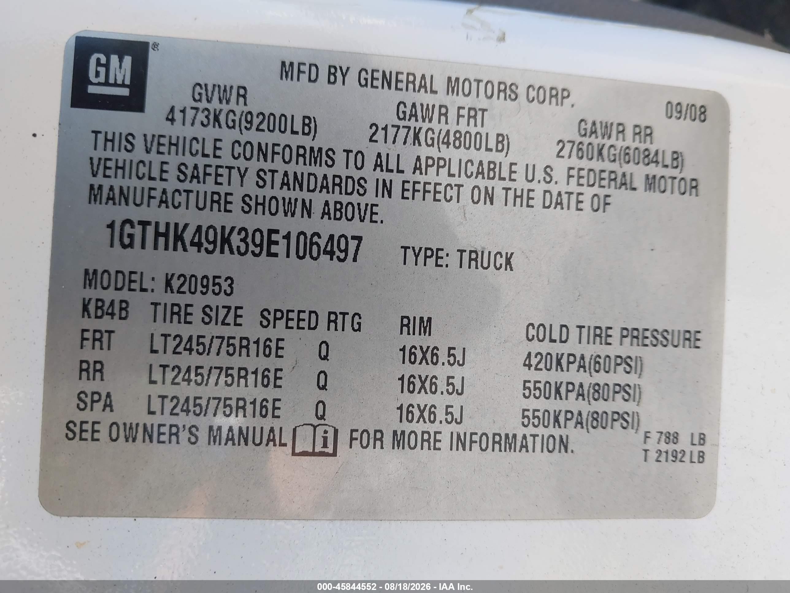 2009 Gmc Sierra 2500hd Work Truck Белый vin: 1GTHK49K39E106497