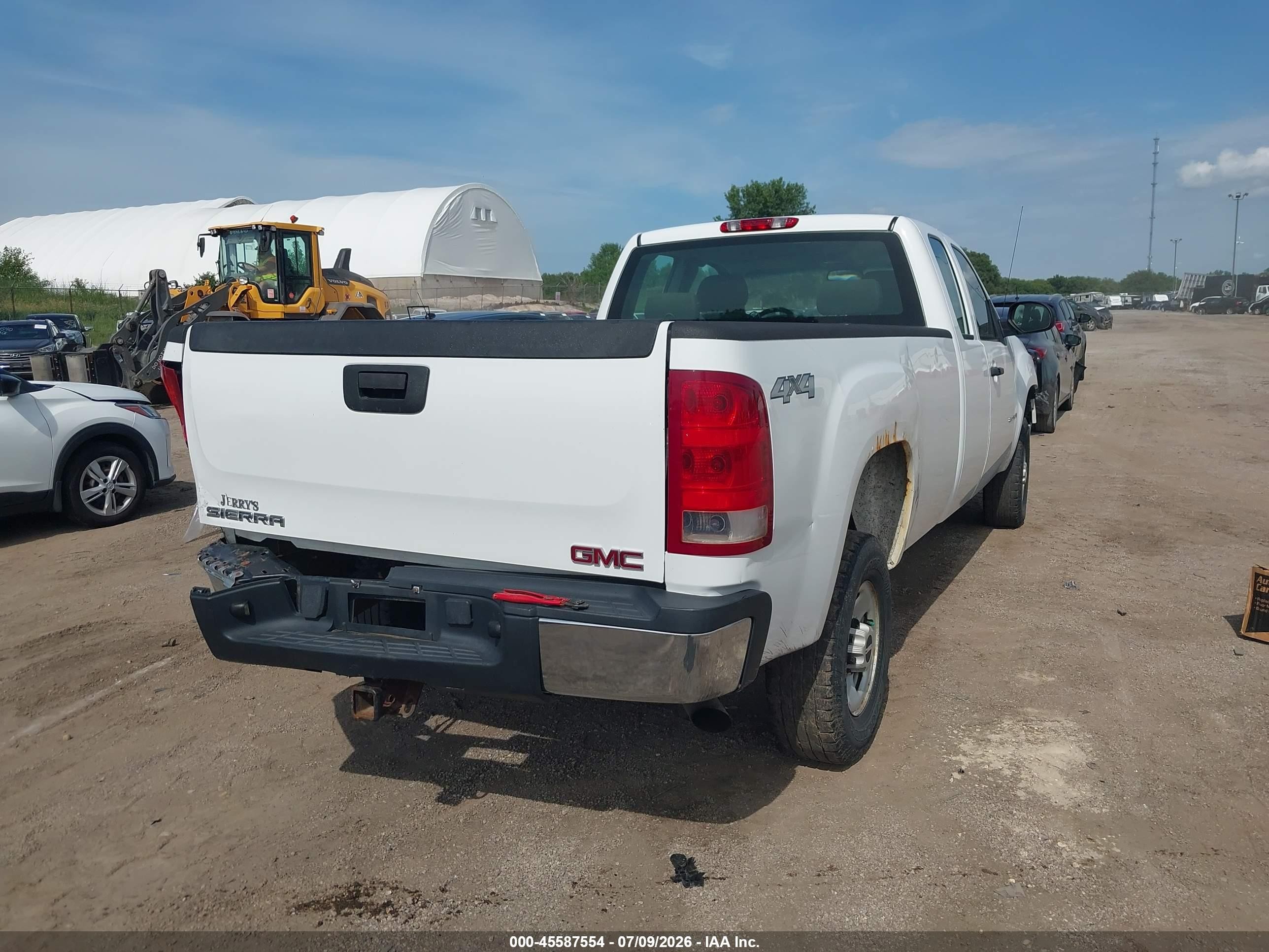 2009 Gmc Sierra 2500hd Work Truck White vin: 1GTHK49K49E134275