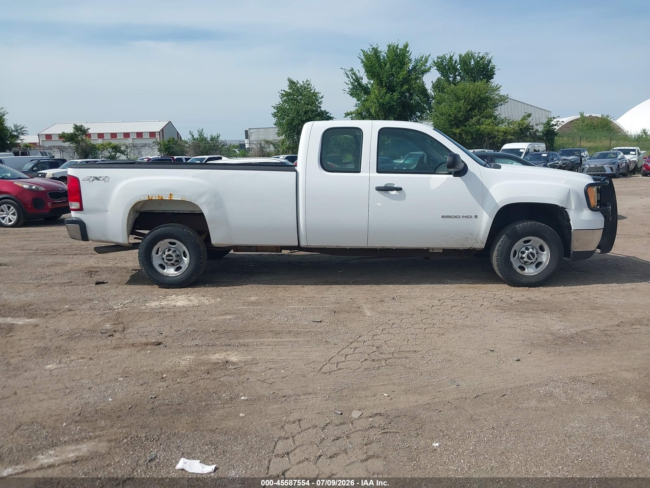 2009 Gmc Sierra 2500hd Work Truck White vin: 1GTHK49K49E134275