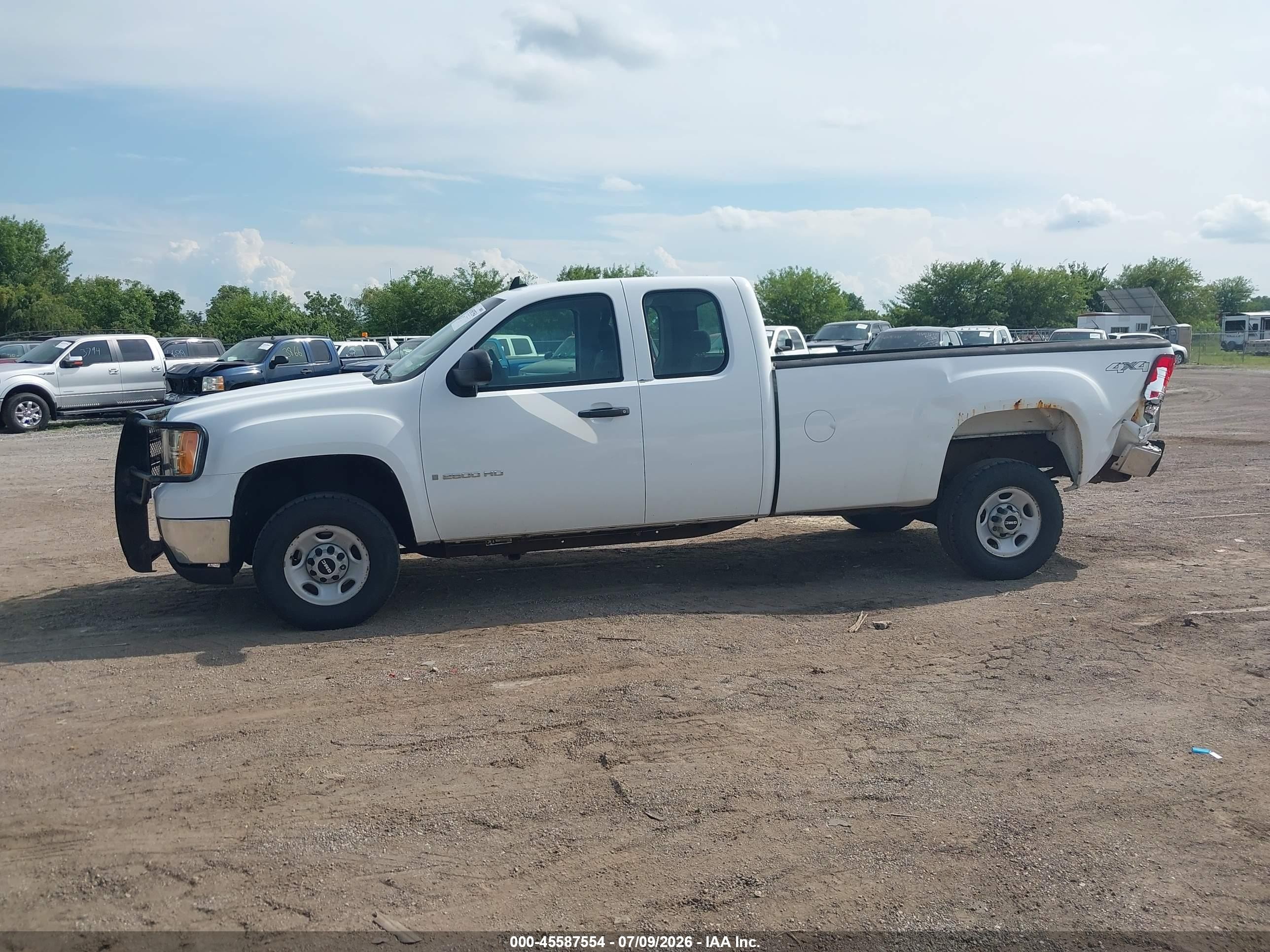 2009 Gmc Sierra 2500hd Work Truck White vin: 1GTHK49K49E134275