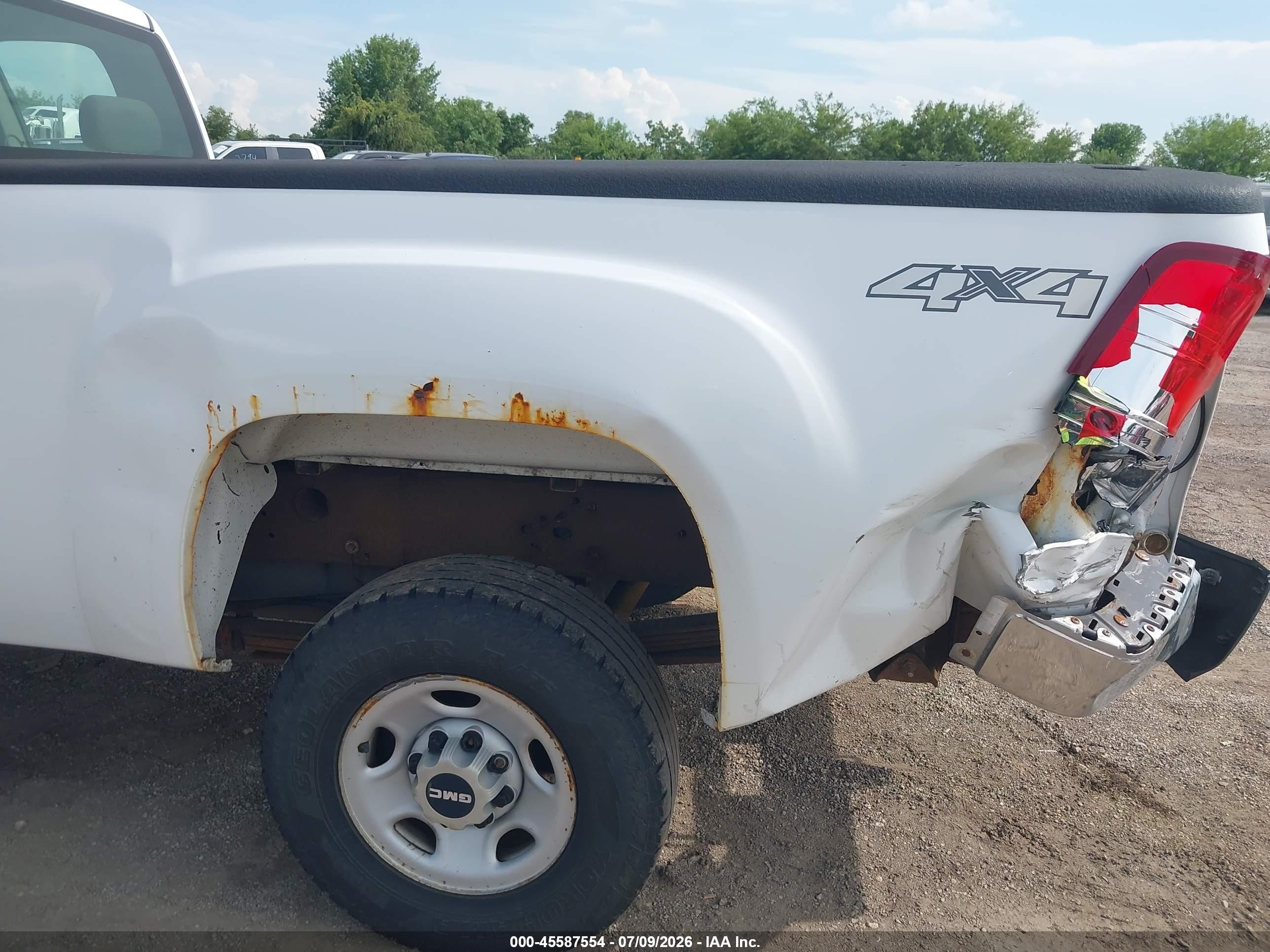 2009 Gmc Sierra 2500hd Work Truck White vin: 1GTHK49K49E134275