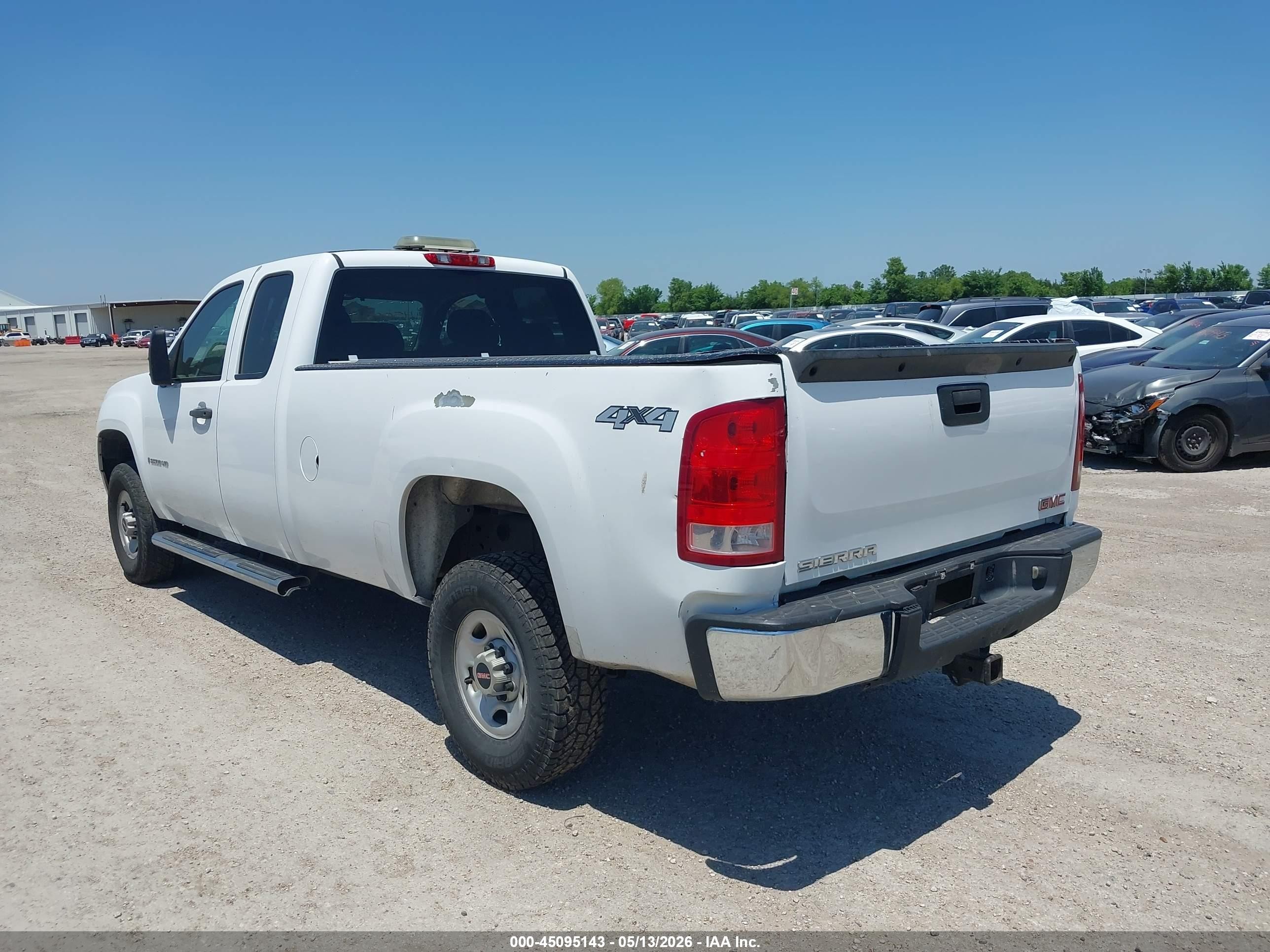 2009 Gmc Sierra 2500hd Work Truck White vin: 1GTHK49K99E108366
