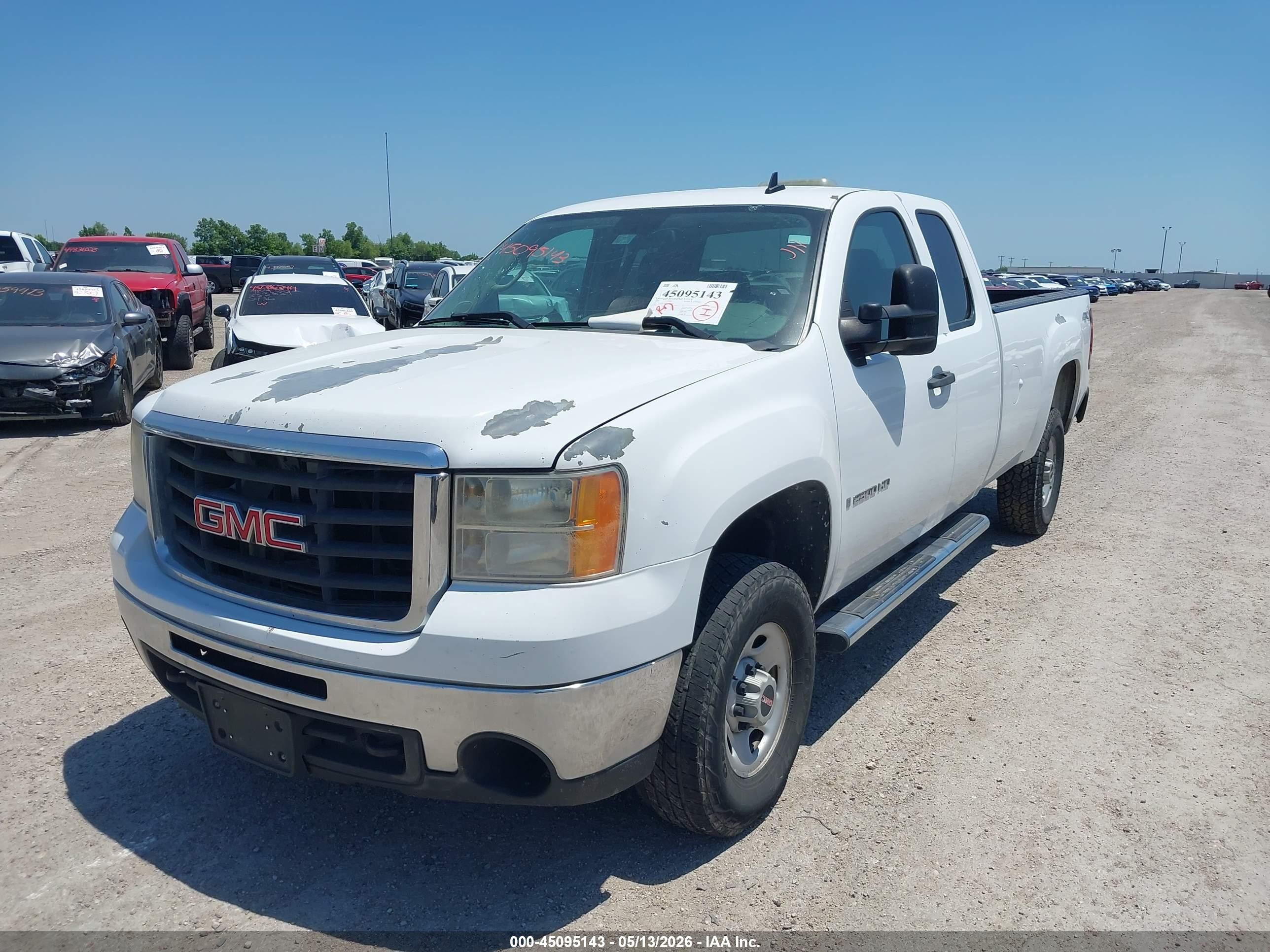 2009 Gmc Sierra 2500hd Work Truck White vin: 1GTHK49K99E108366