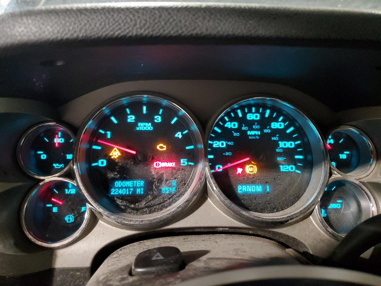 2009 Gmc Sierra K2500 Sle Black vin: 1GTHK53629F151992 Damage: Warning Light - Engine, On, Unacceptable