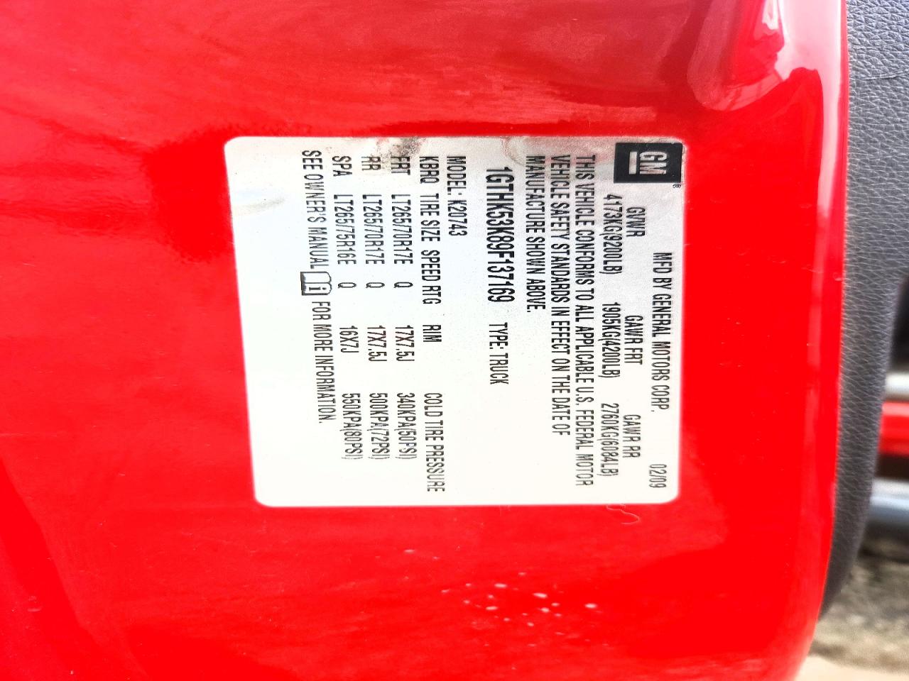 2009 Gmc Sierra K2500 Sle Red vin: 1GTHK53K89F137169