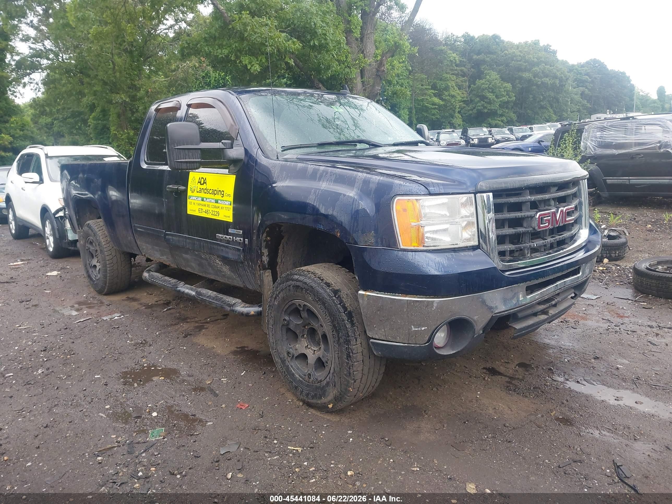 2009 Gmc Sierra 2500hd Sle Синий vin: 1GTHK59619E159370