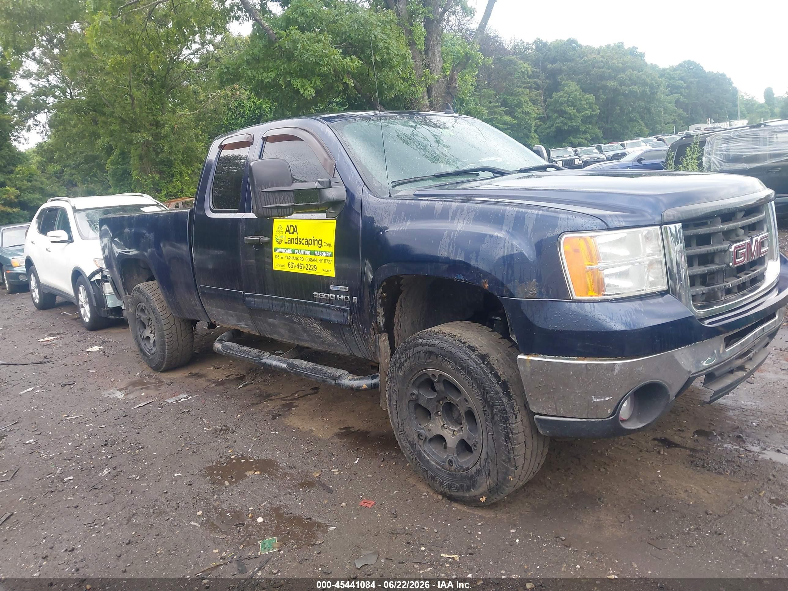 2009 Gmc Sierra 2500hd Sle Blue vin: 1GTHK59619E159370