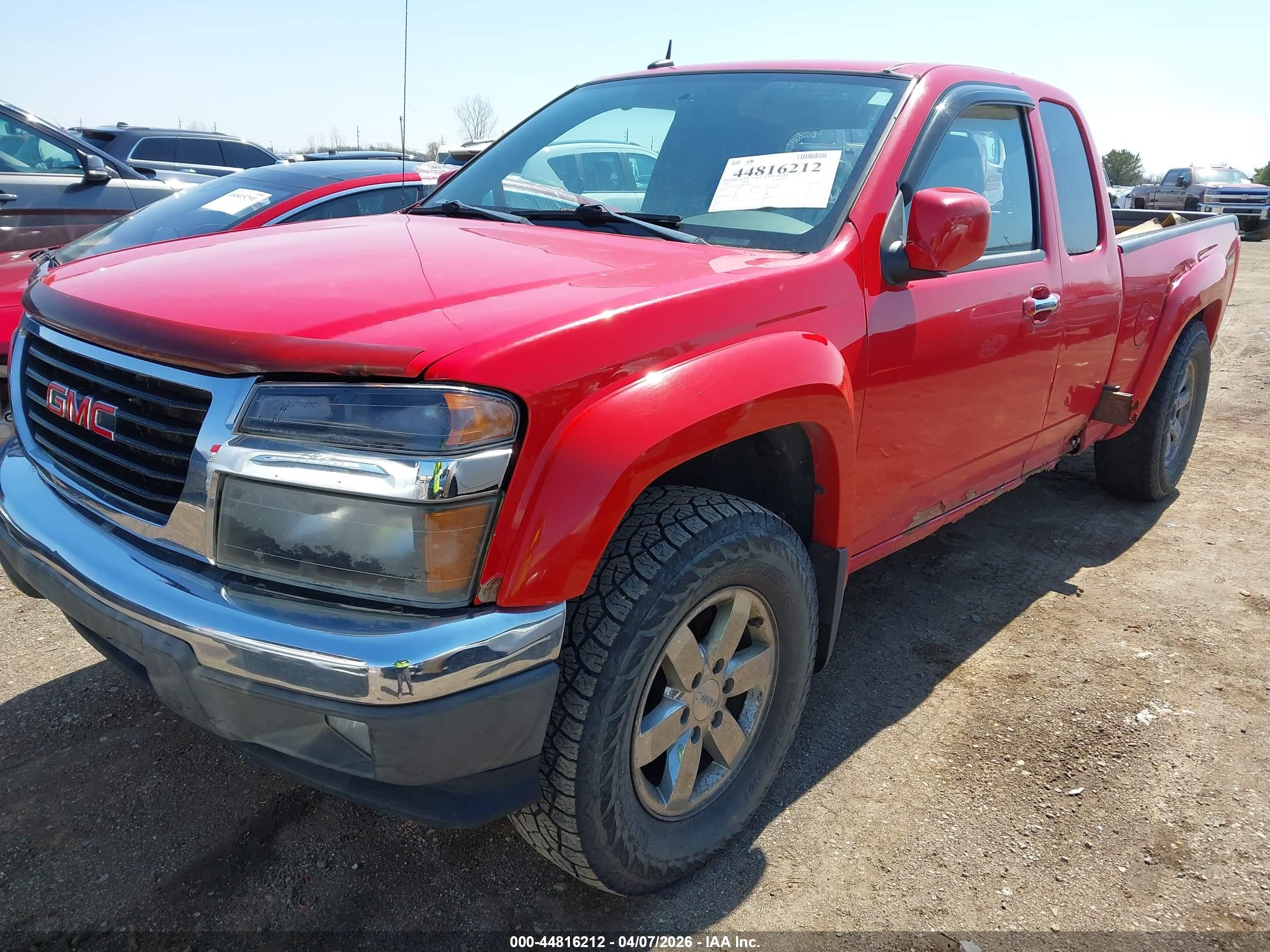 2011 Gmc Canyon Slt Red vin: 1GTJ6NFE1B8109333