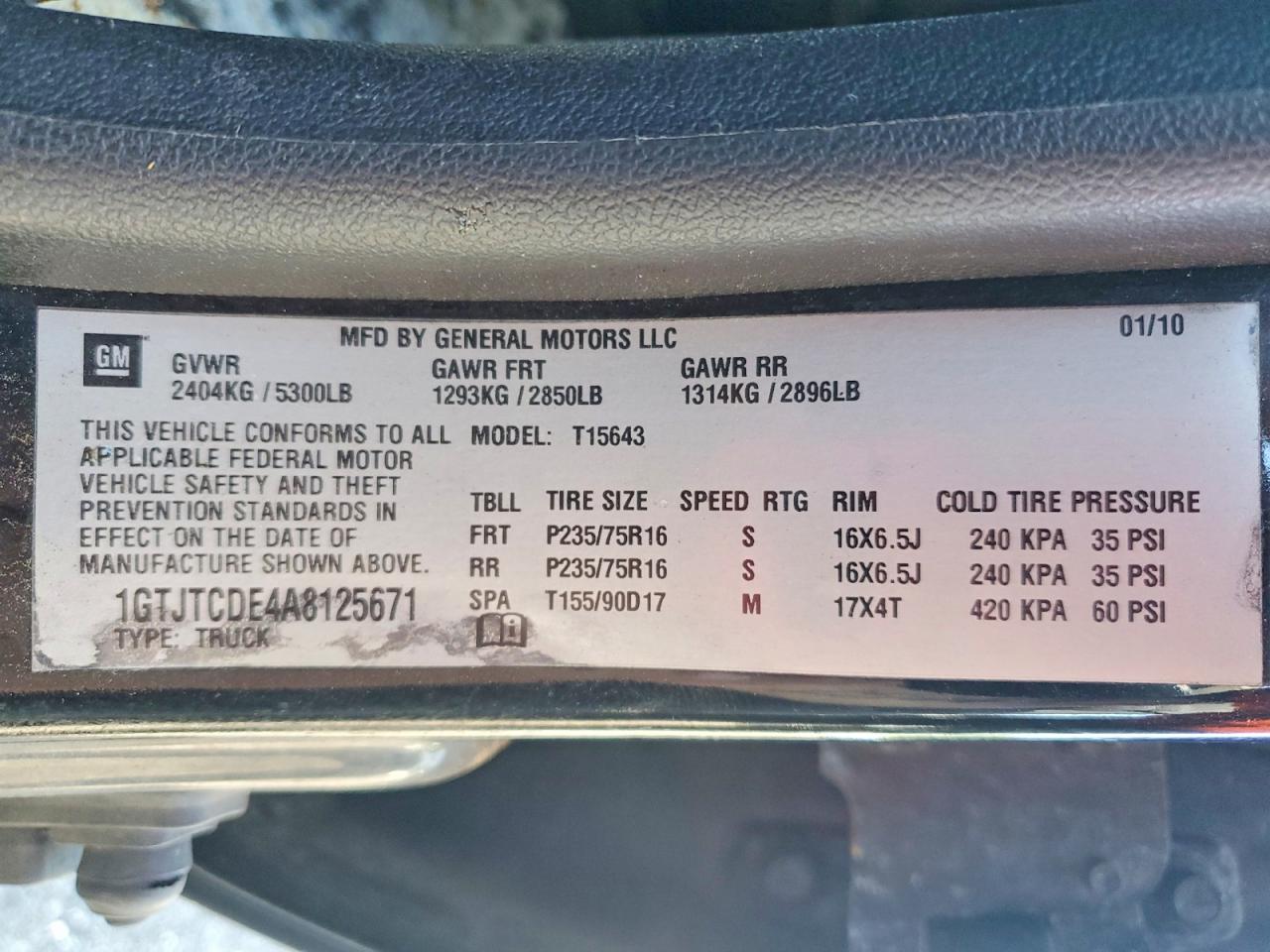 2010 Gmc Canyon Sle Черный vin: 1GTJTCDE4A8125671