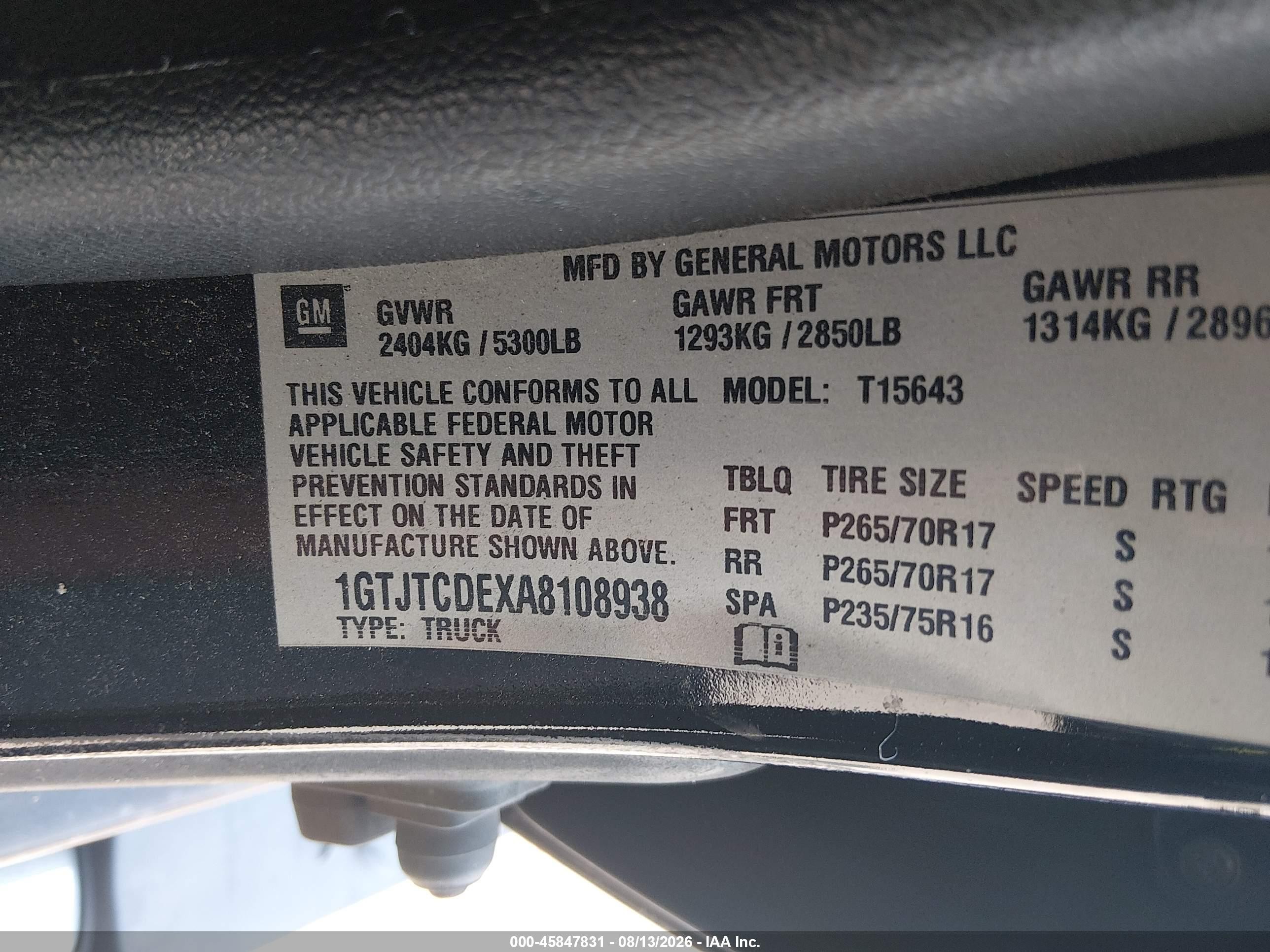 2010 Gmc Canyon Sle1 Black vin: 1GTJTCDEXA8108938