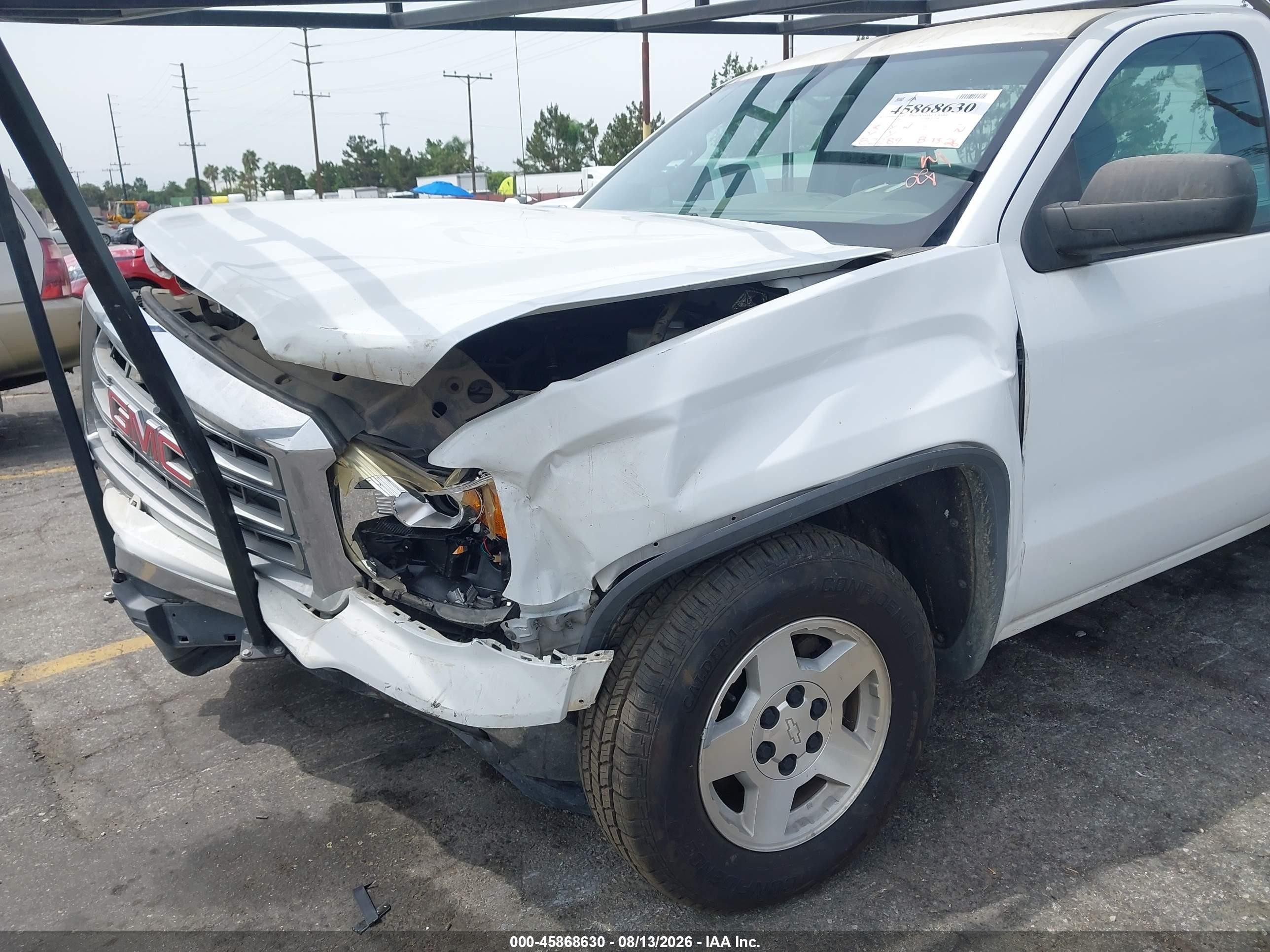2015 Gmc Sierra 1500   White vin: 1GTN1TEC4FZ903165
