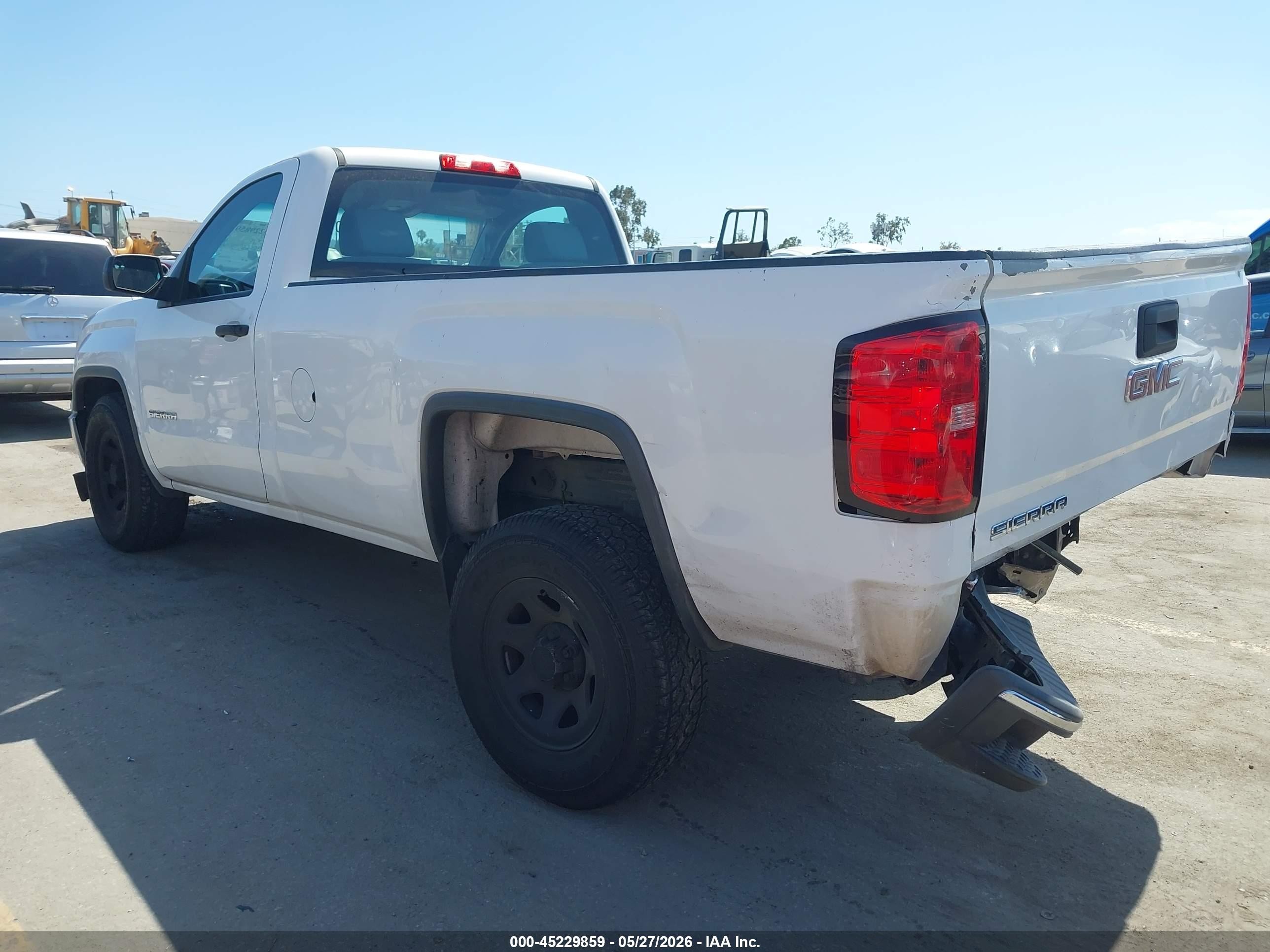 2015 Gmc Sierra 1500 White vin: 1GTN1TEC5FZ903577